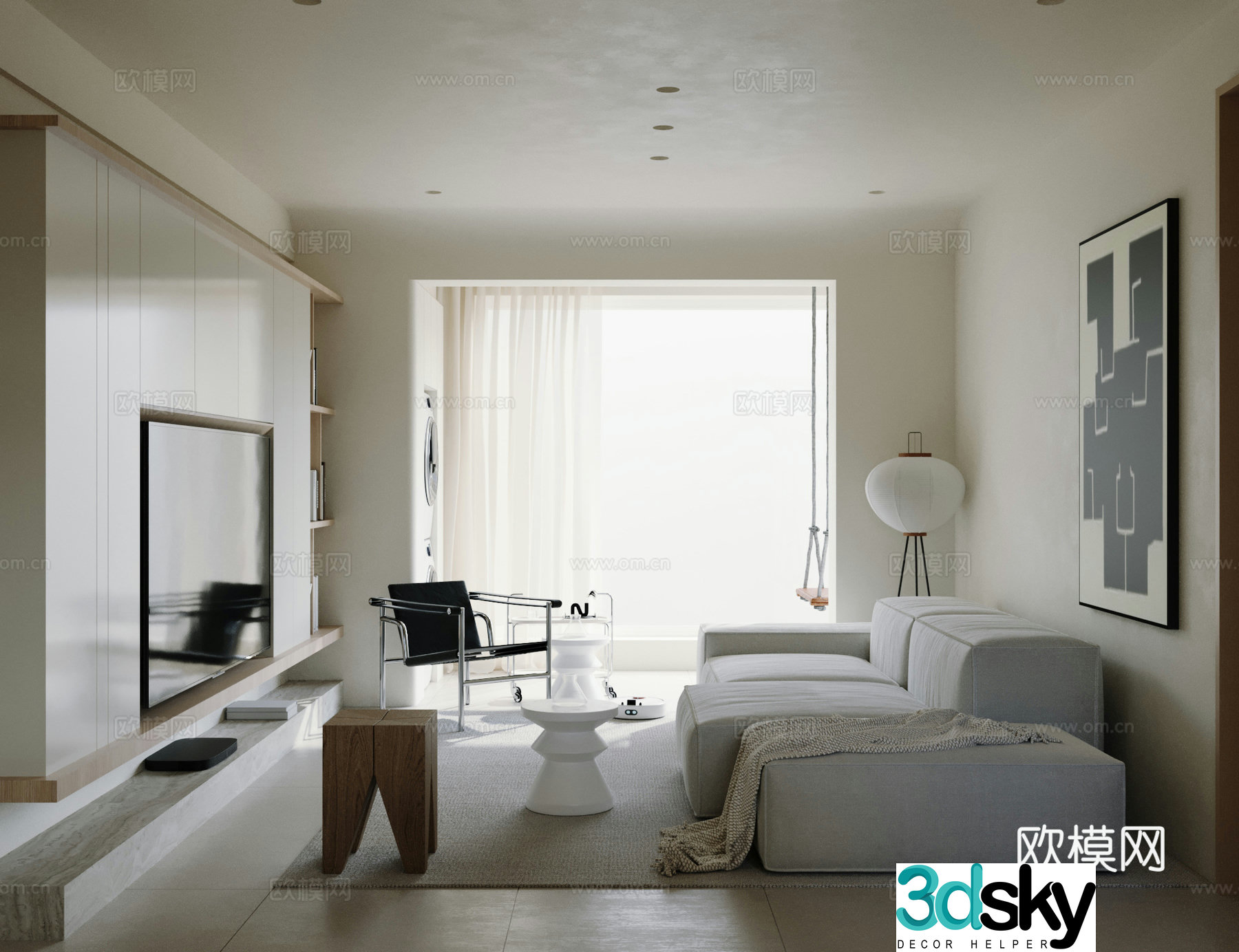 Modern living room 3d model