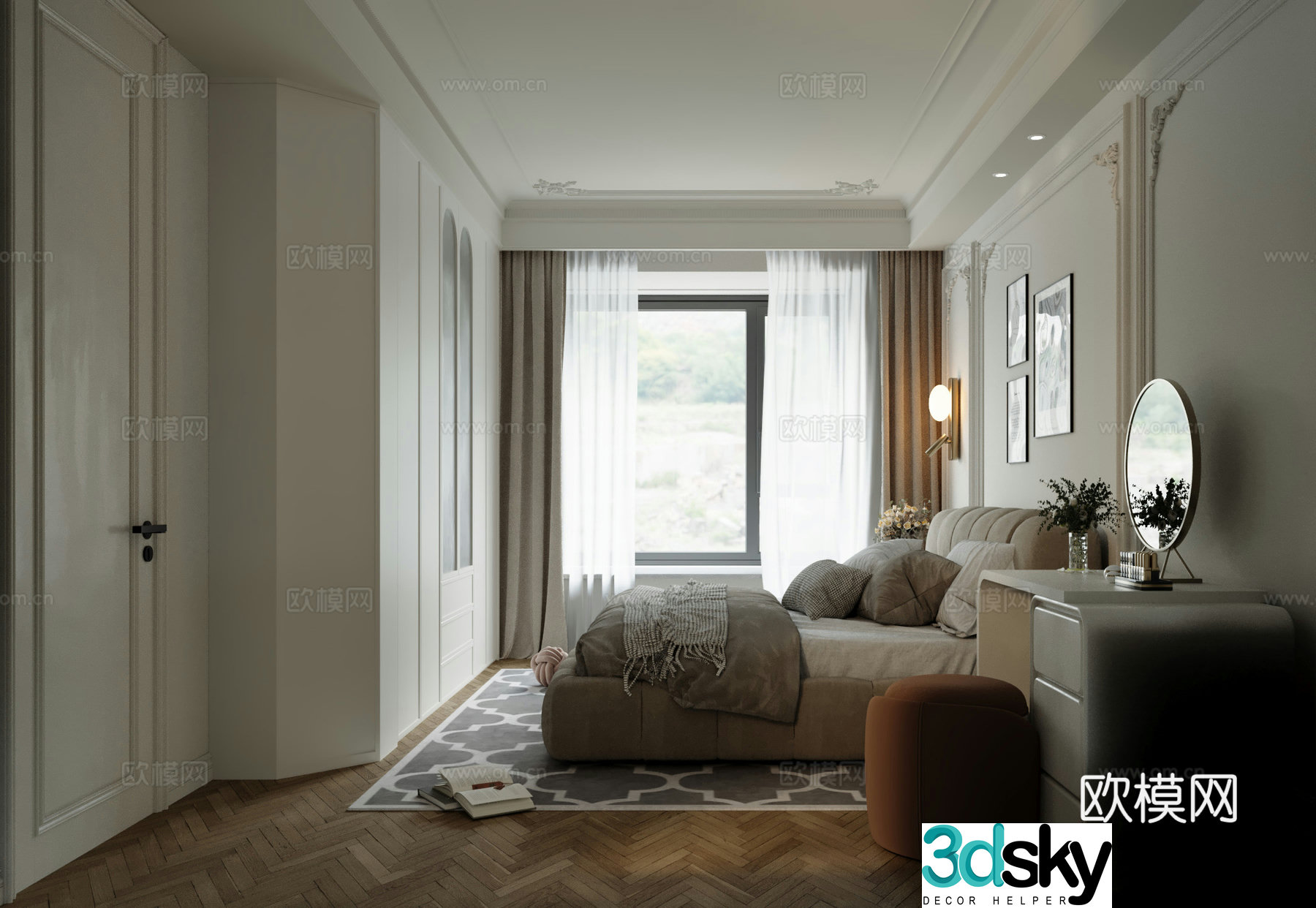 Modern bedroom 3d model