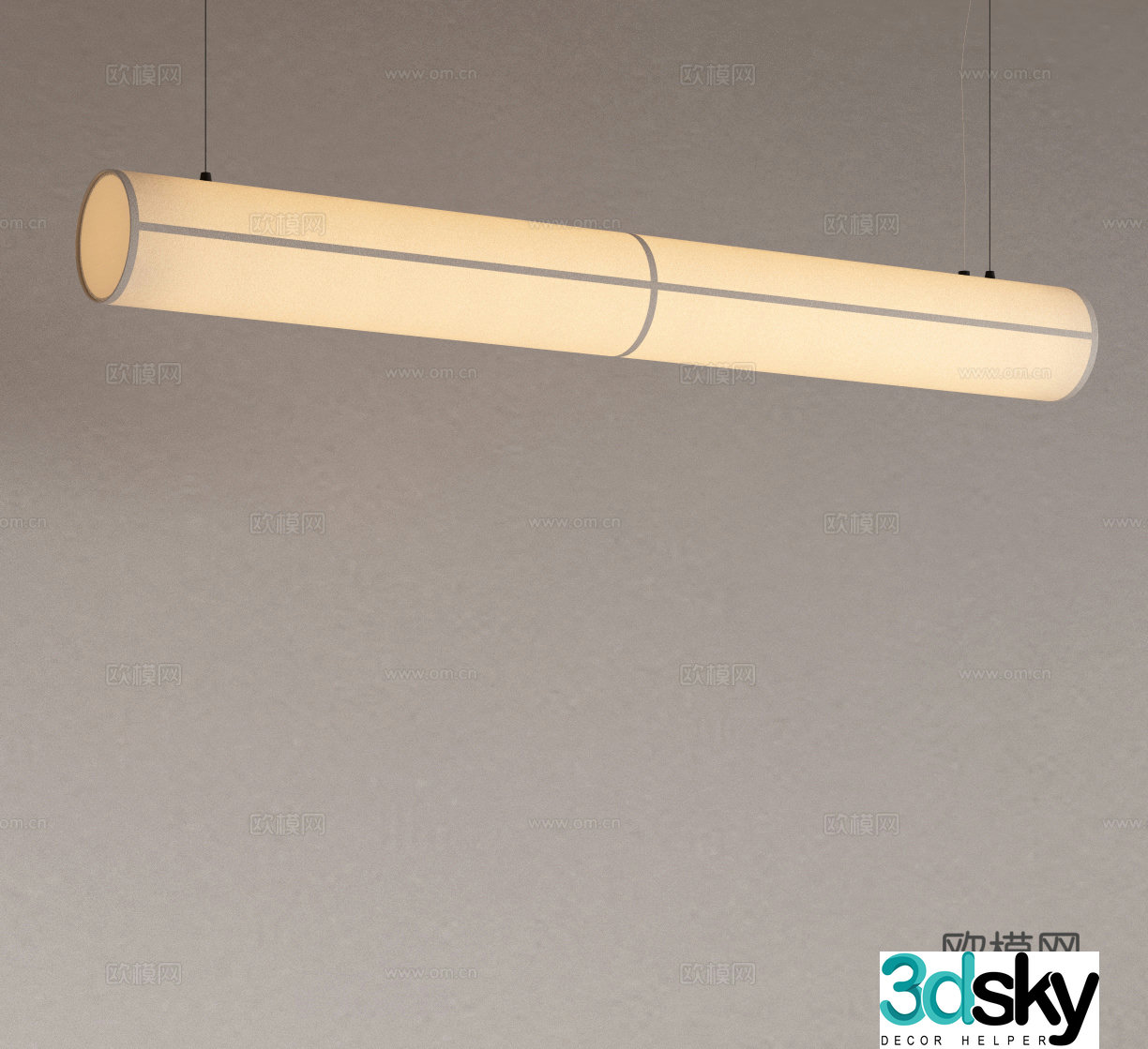 Modern restaurant chandeliers long chandeliers art chandeliers 3d model