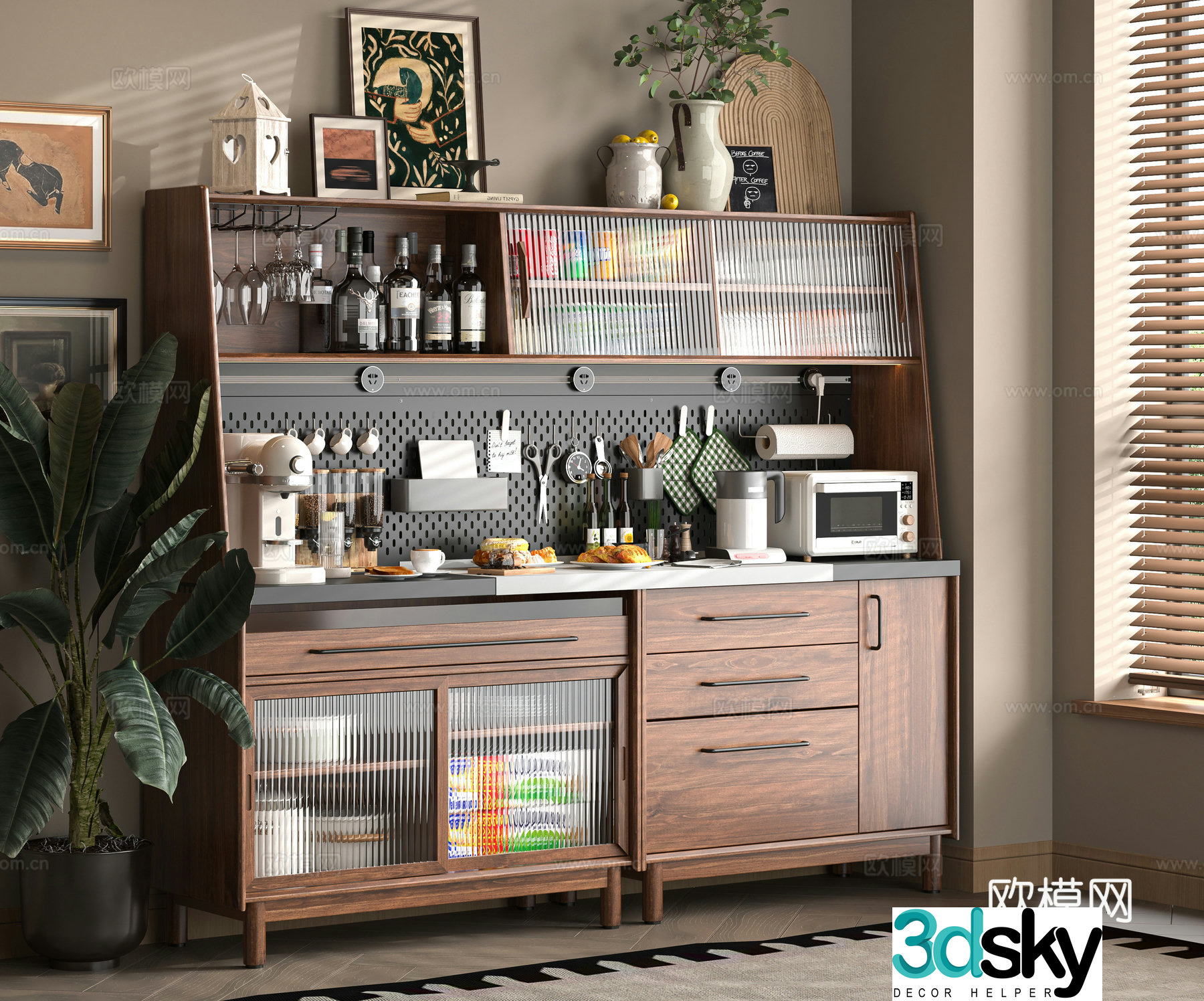 Middle-aged sideboard 3D model