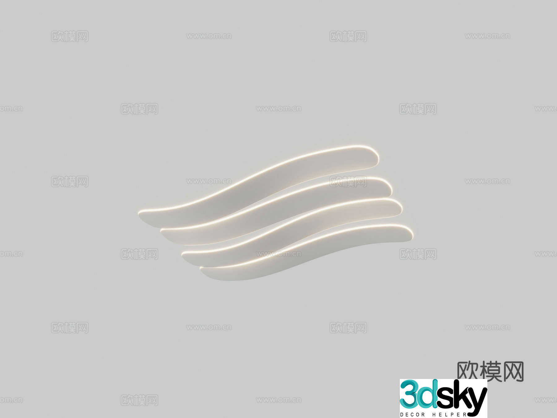 Modern atmospheric living room main light minimalist bedroom light dining room 3d model
