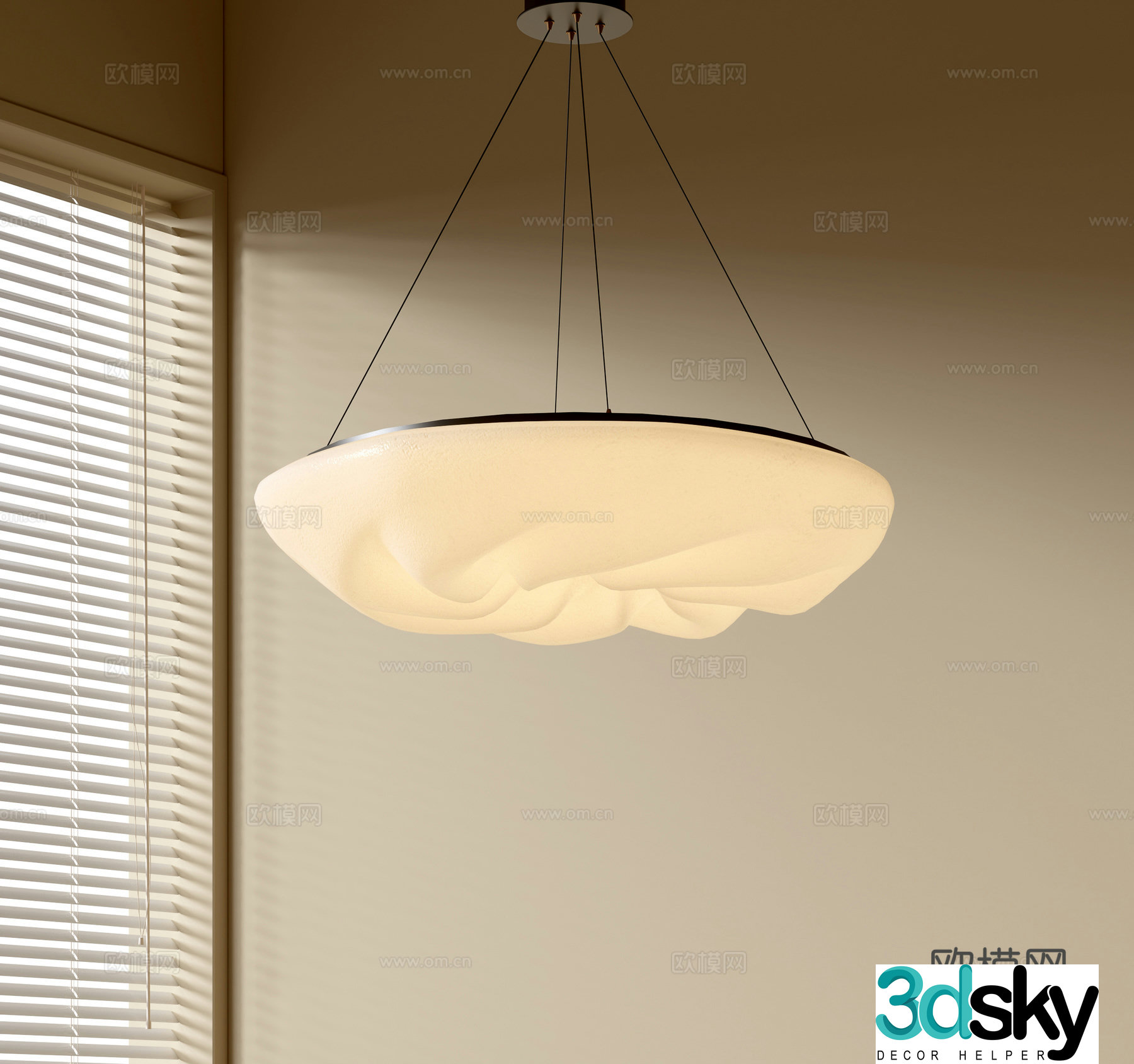Modern simple chandeliers cream-style chandeliers chandeliers study lamp combination restaurant lamp 3D model
