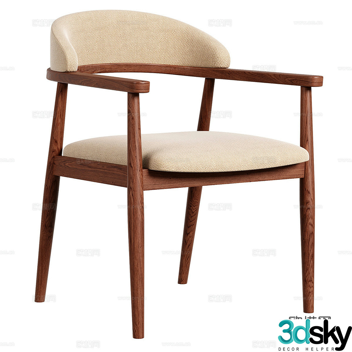 New Chinese armchair 3d model