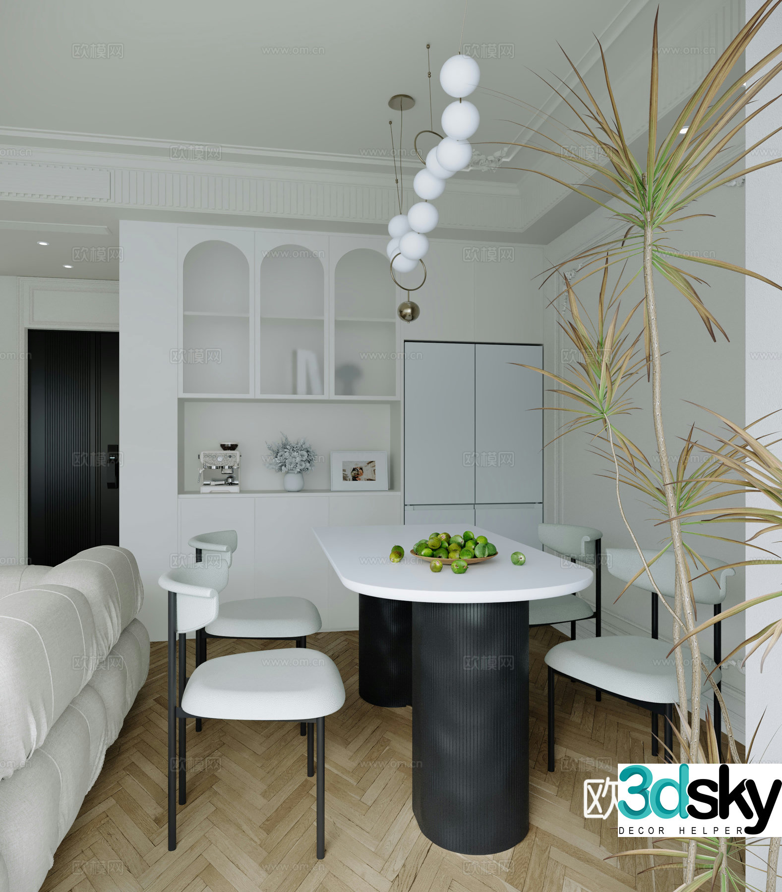 Modern French Restaurant 3D Model