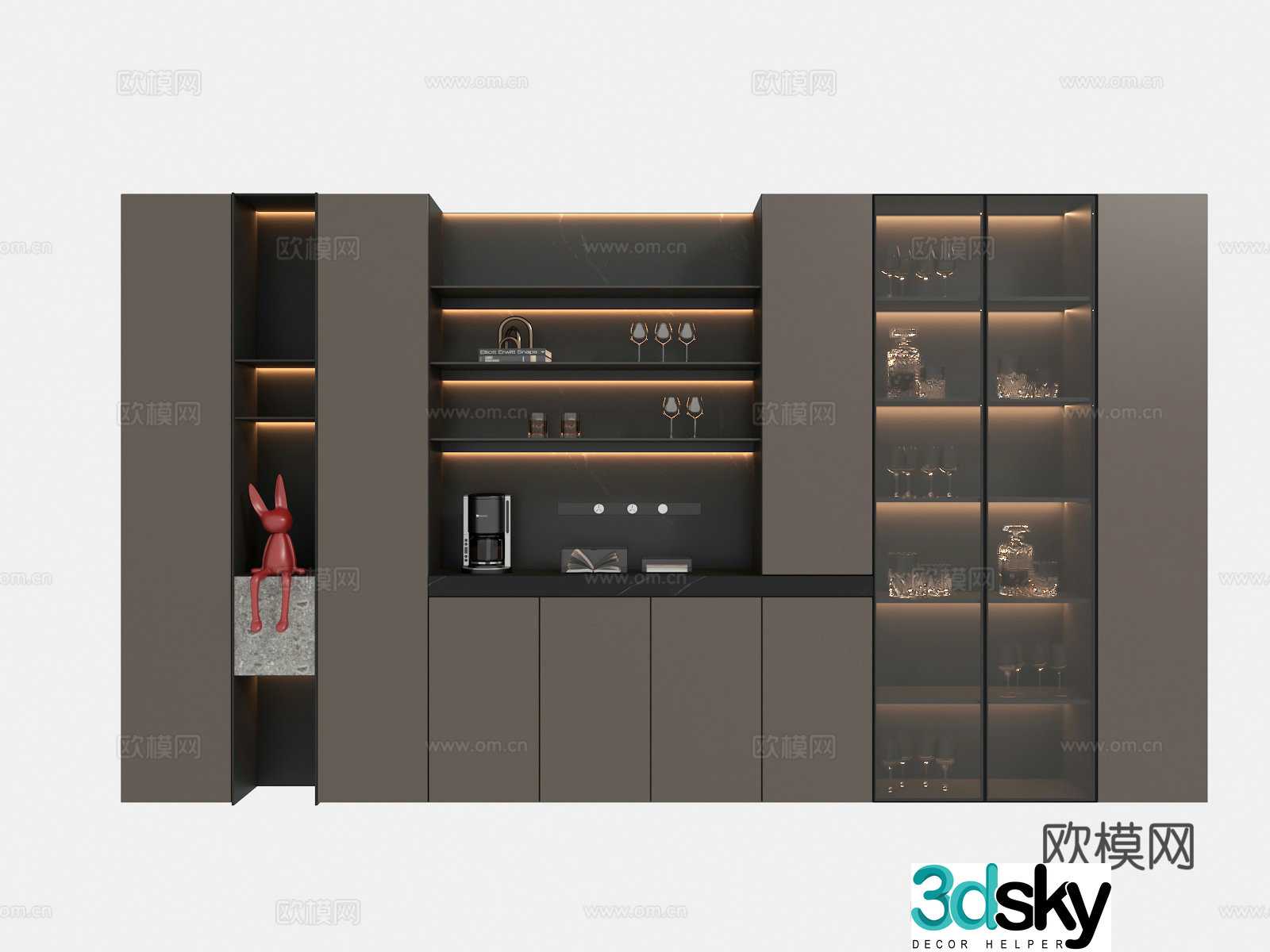 Italian wine cabinet 3D model