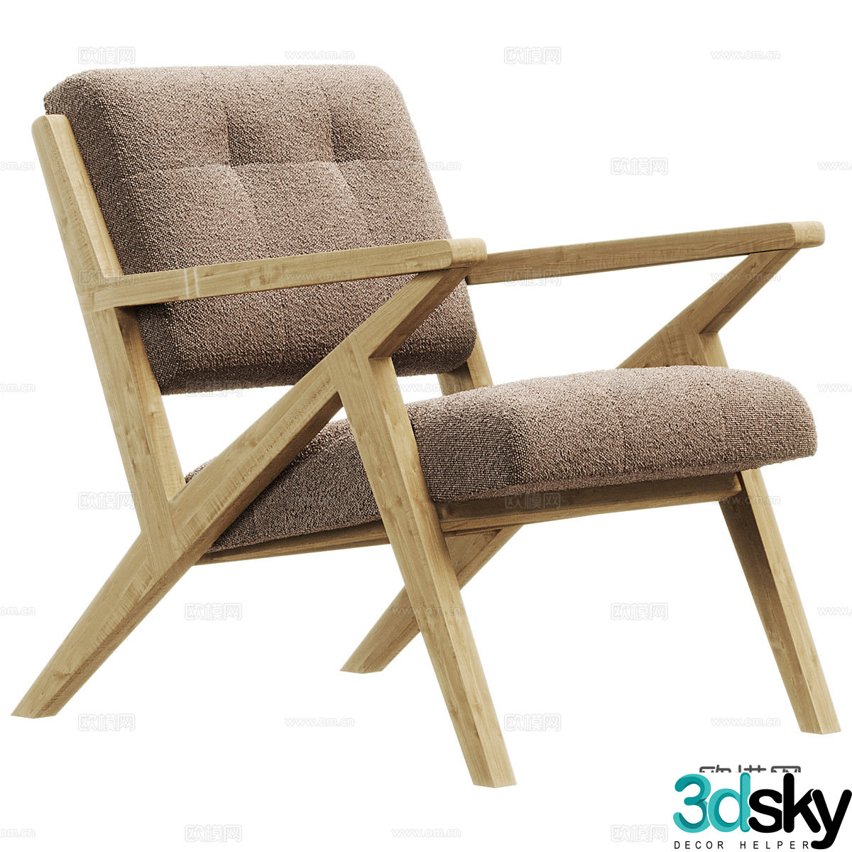 New Chinese casual chair 3D model