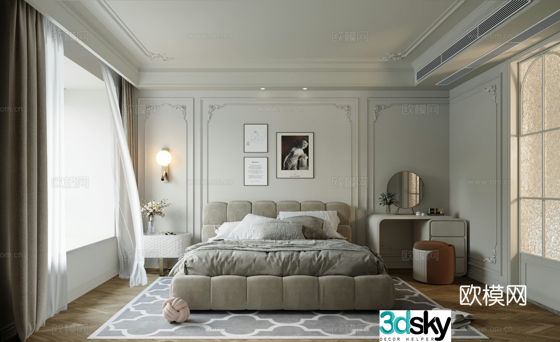 French bedroom 3d model