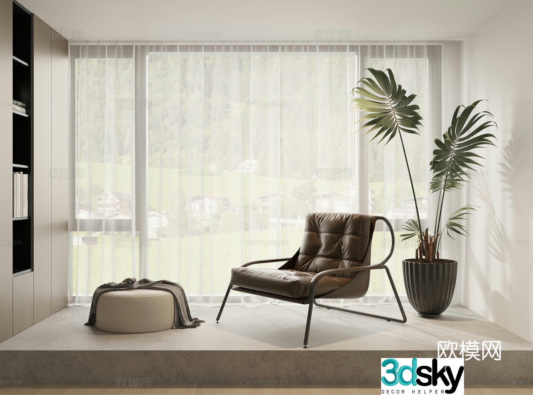 Leisure chair lazy sofa 3D model