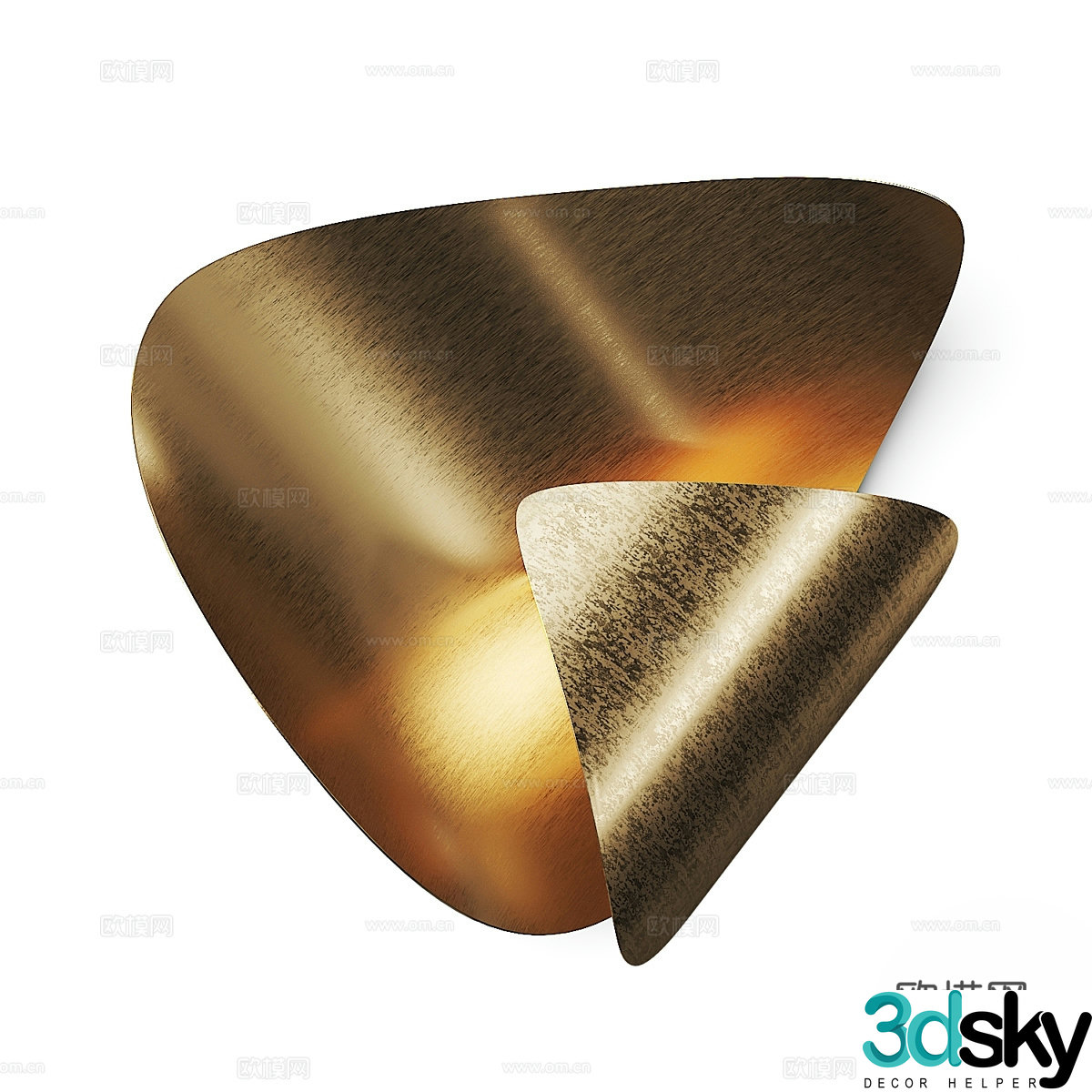 New Chinese metal wall lamp 3D model