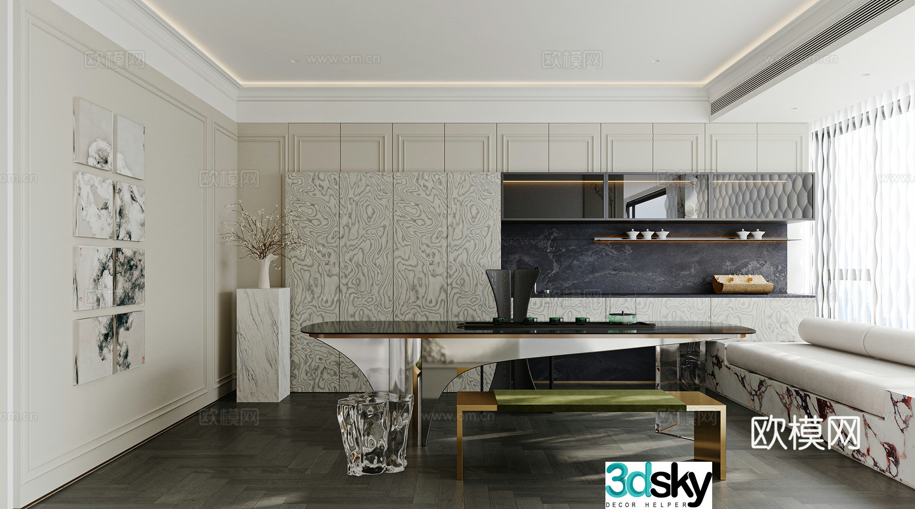 Study room 3d model