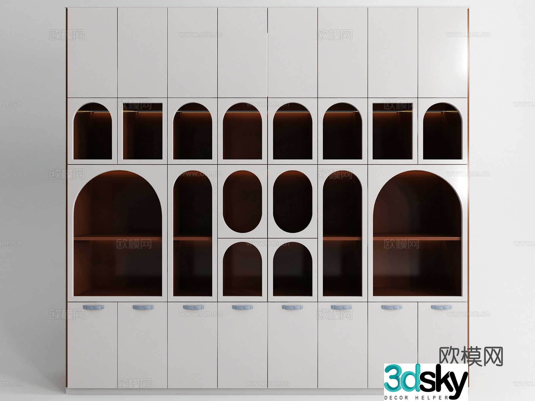 Modern decorative cabinet side cabinet 3d model