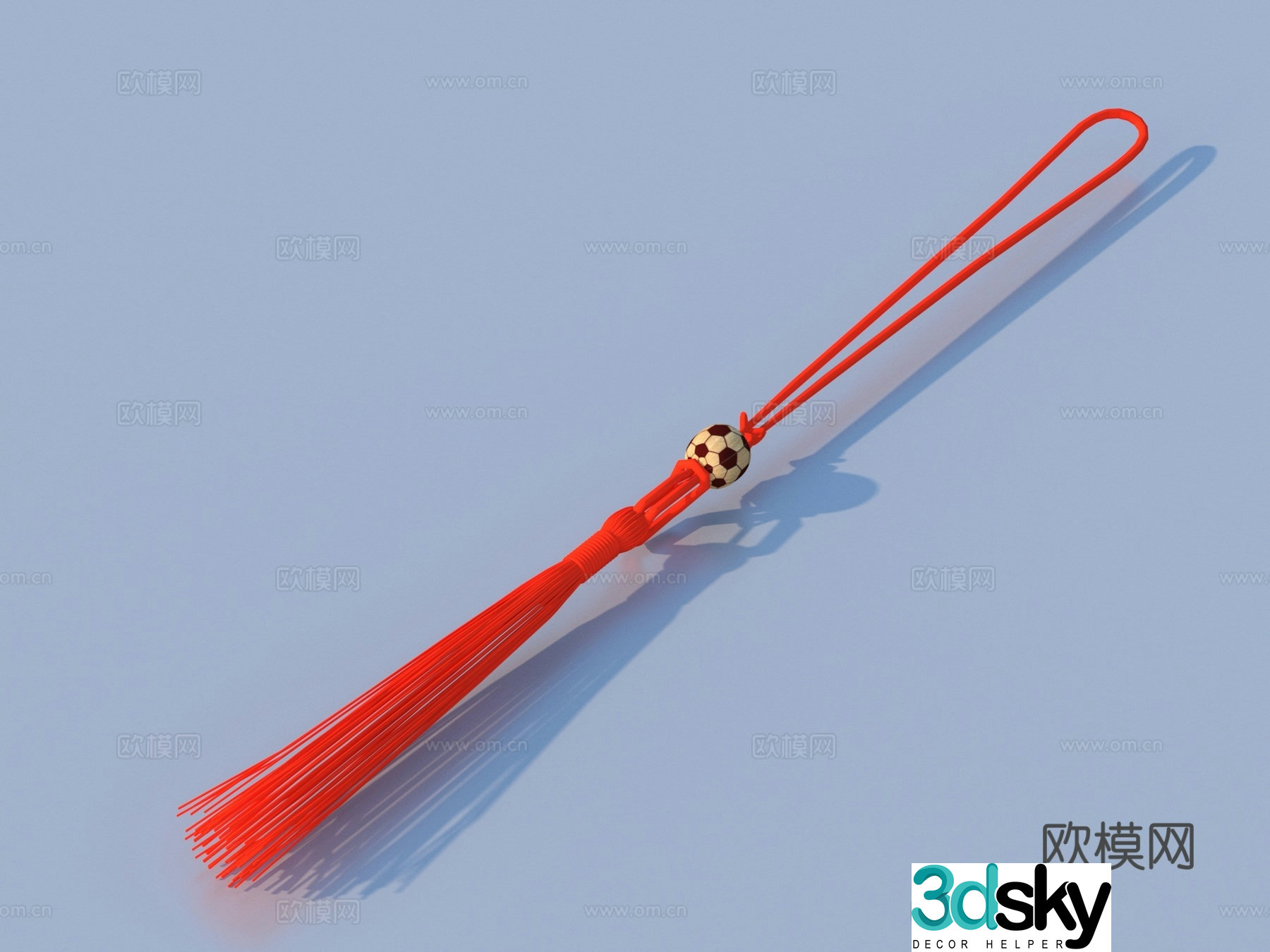3D model of hanging decoration tassel hanging ear hanging flower