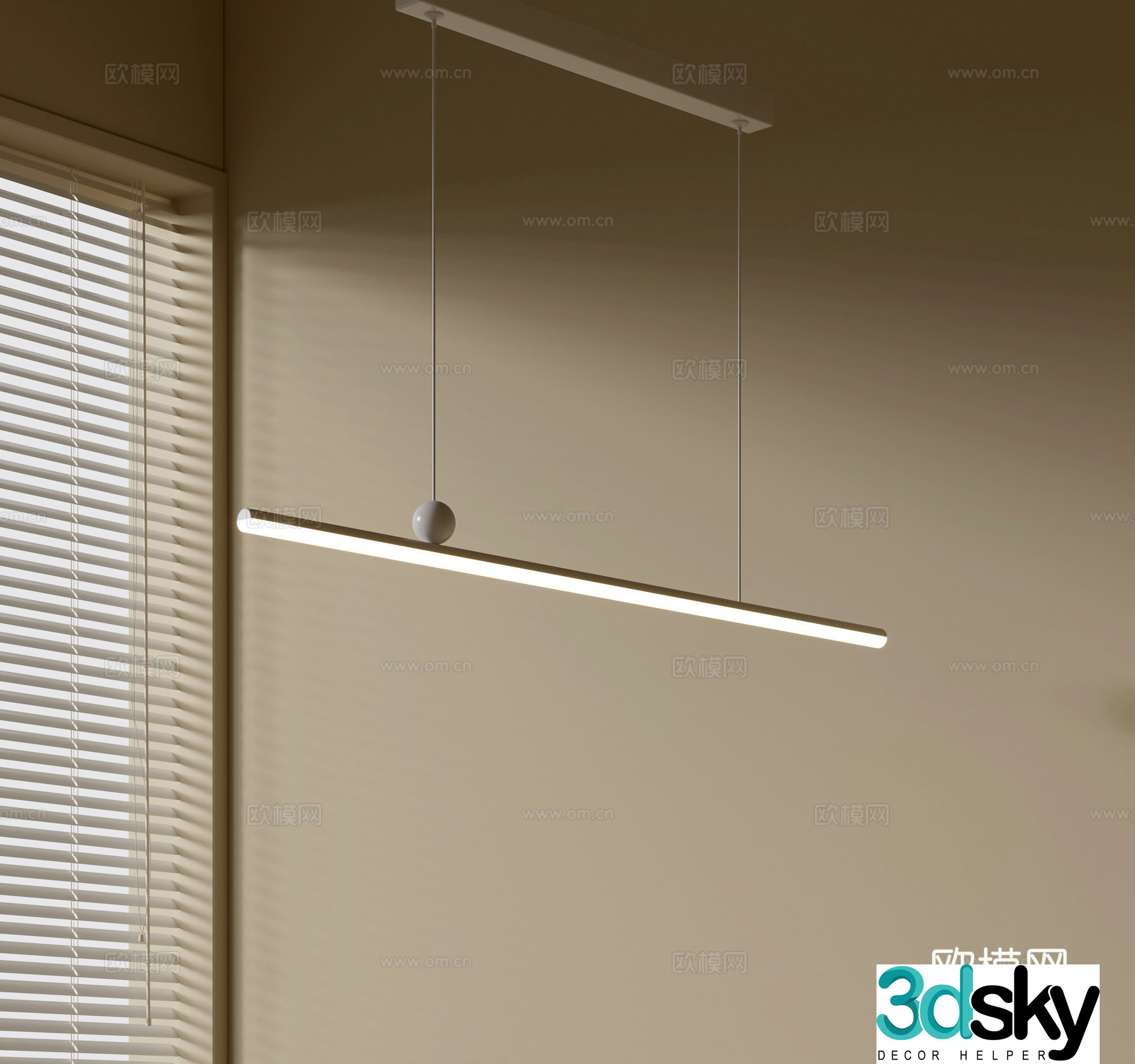 Modern simple chandeliers Nordic style chandeliers Mediterranean style chandeliers Study lamp combination Restaurant lamp 3D model