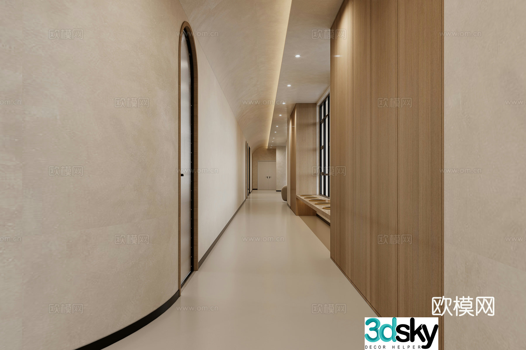 Silent wind yoga aisle 3D model