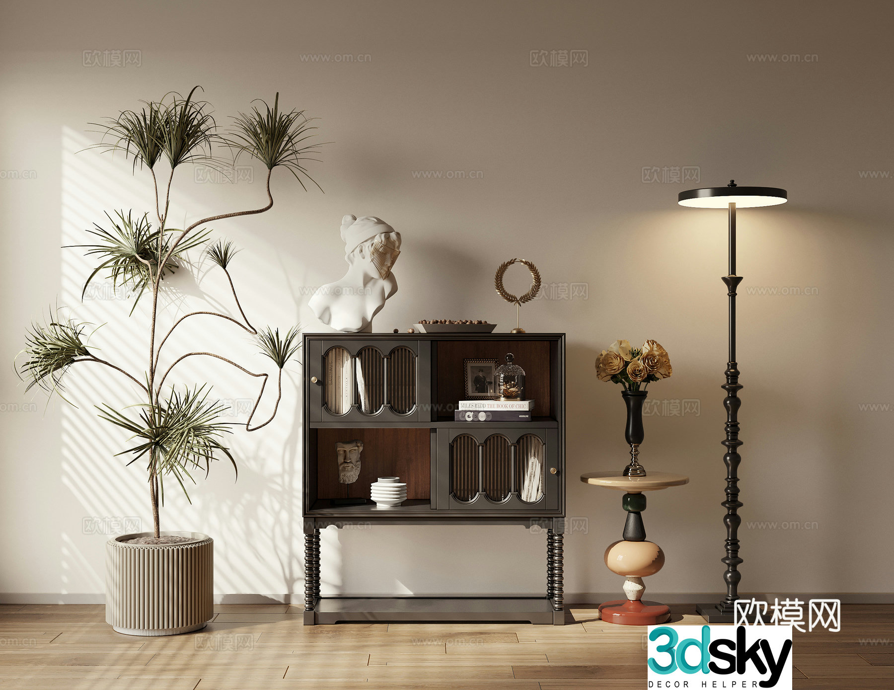 Low cabinet chest of cabinet 3d model