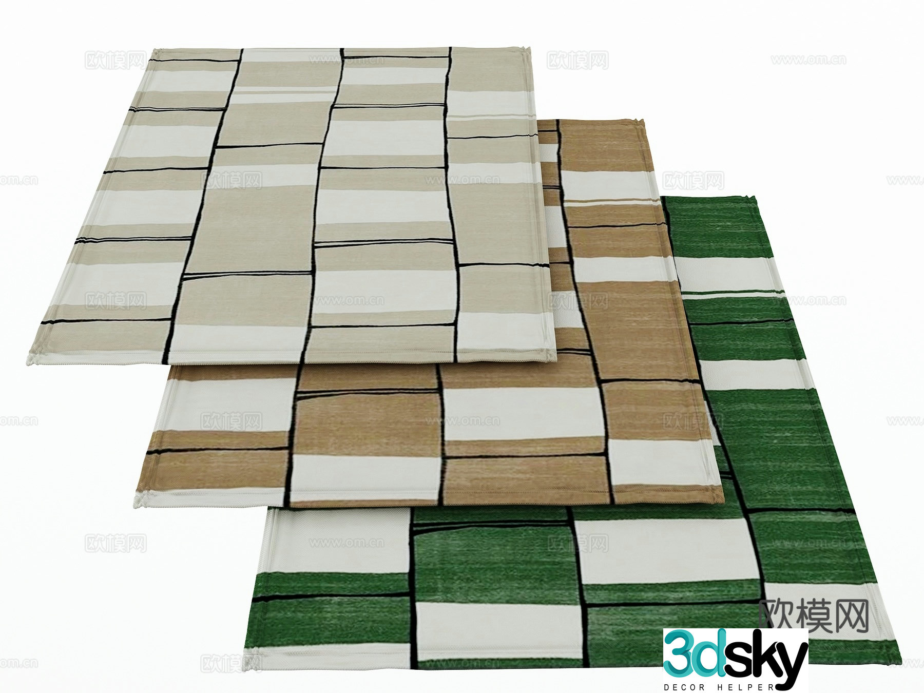 Modern carpet 3d model