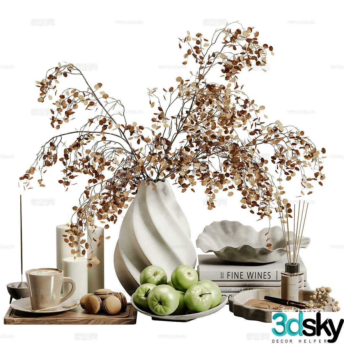 New Chinese jewelry ornament combination 3D model
