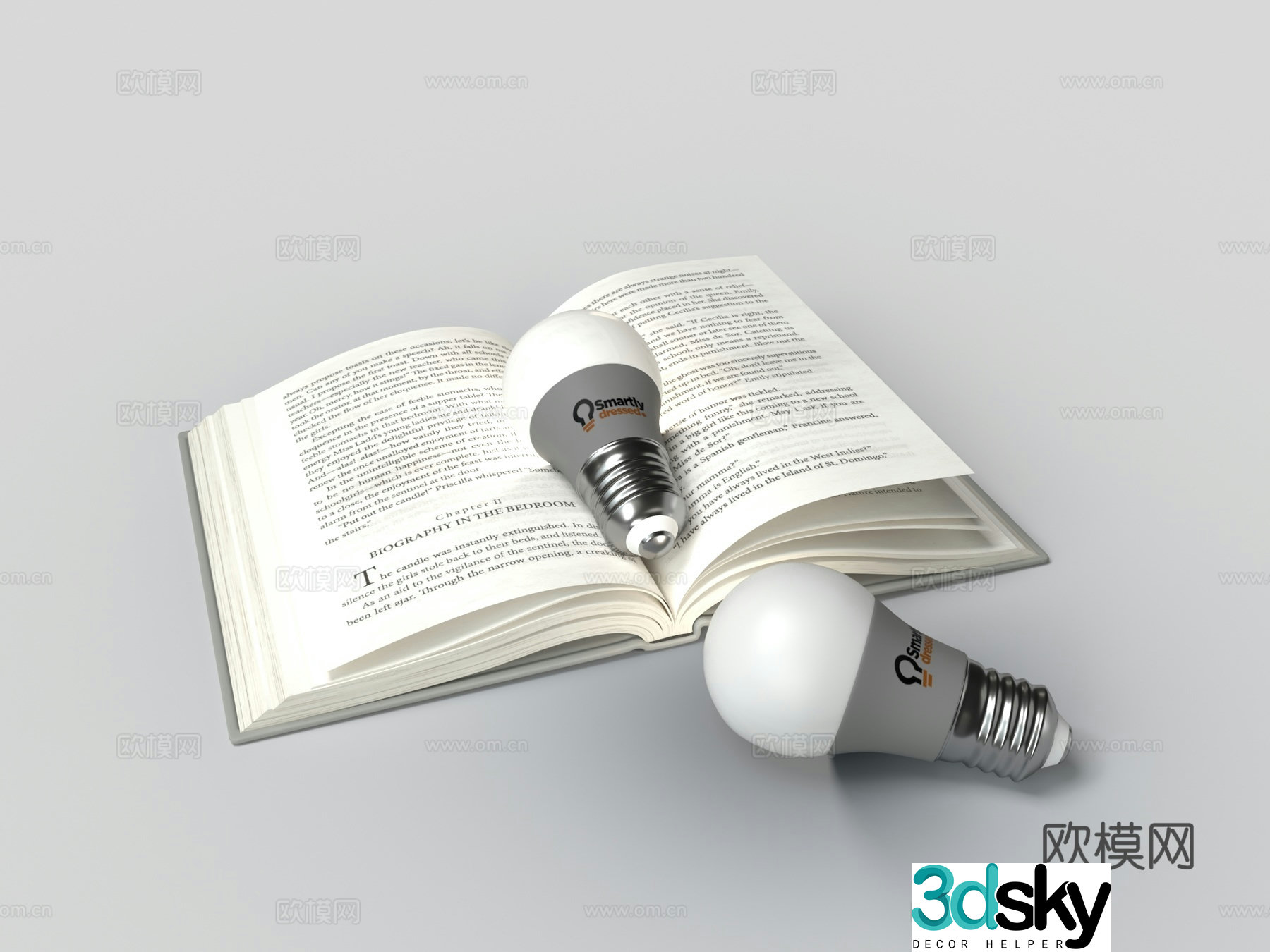 Modern screw-hole energy-saving eye protection light bulb 3D model
