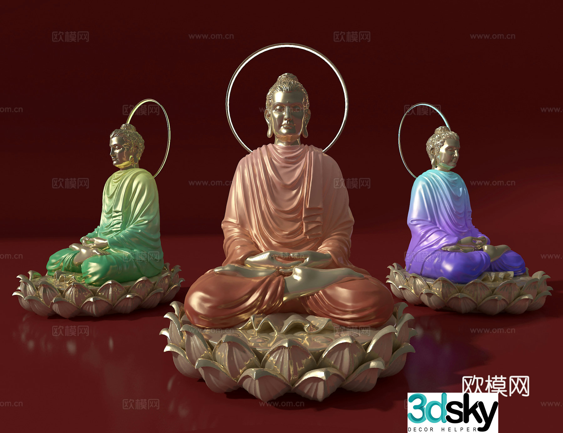 Buddha statue 3d model