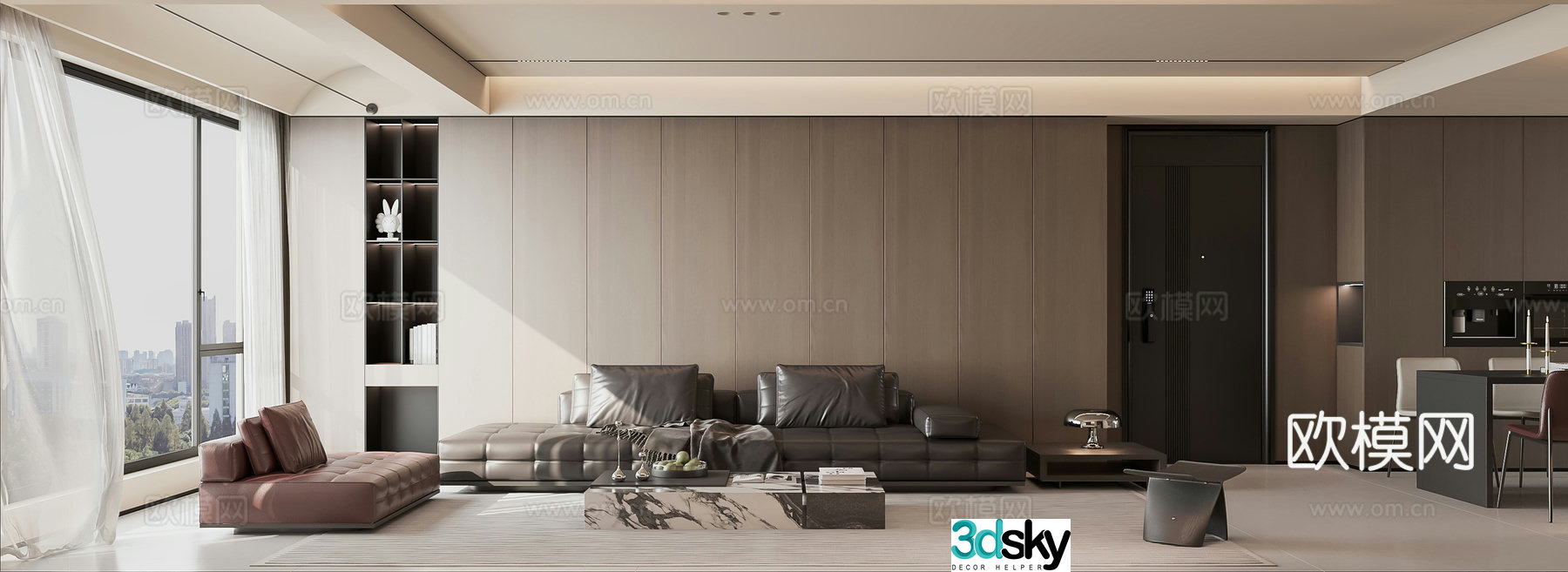 Modern Italian dining room 3d model