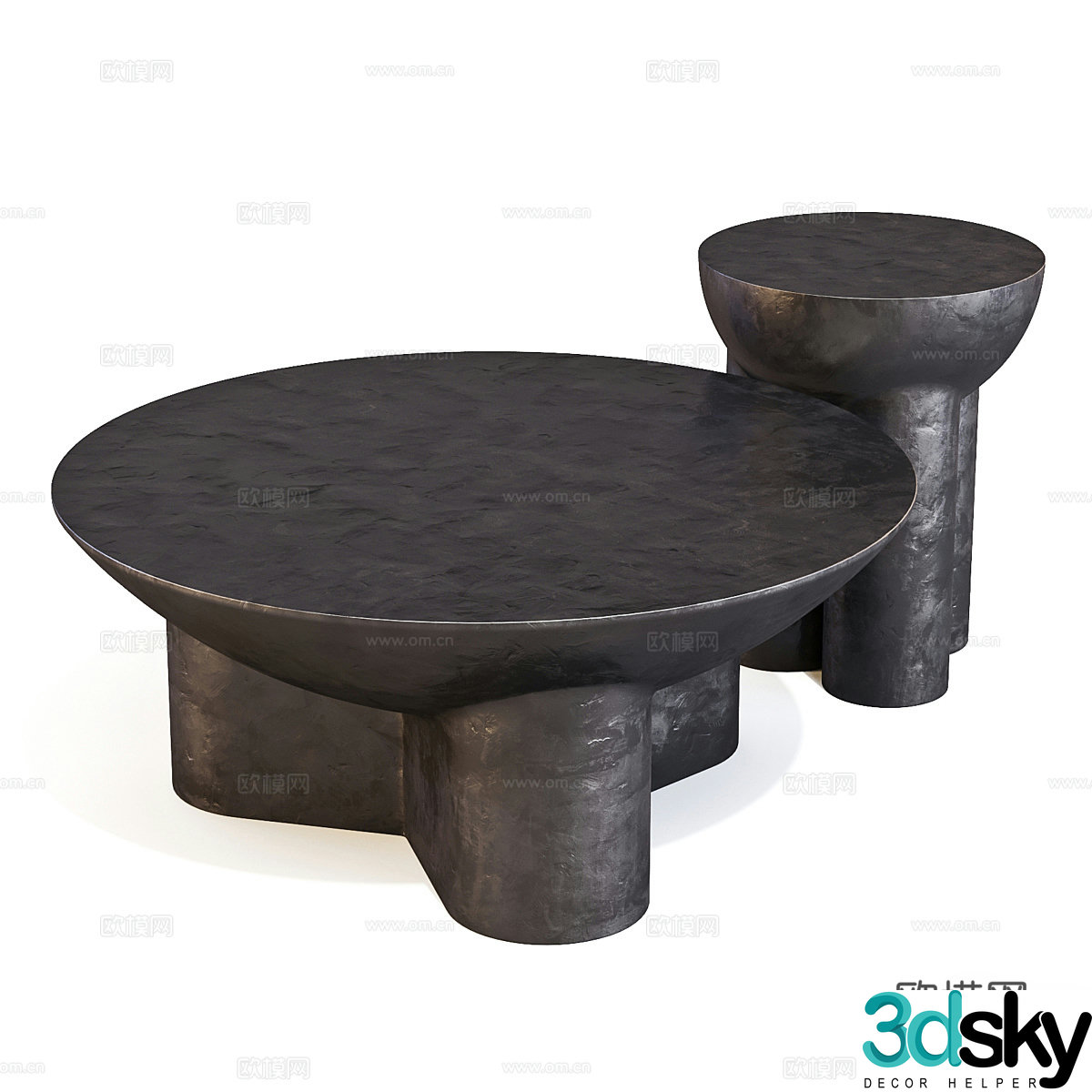 New Chinese Wasabi Coffee Table Combination 3D Model