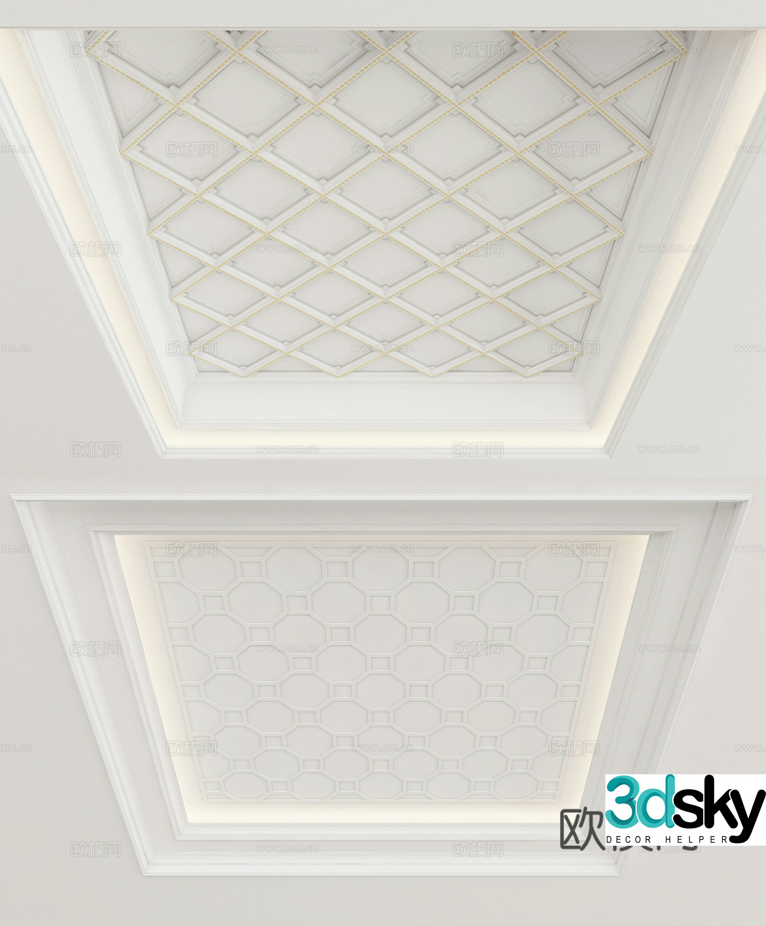 European style ceiling 3D model