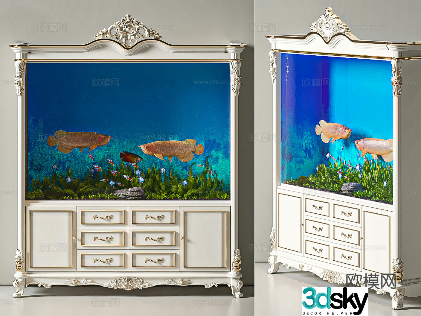 European fish tank 3D model