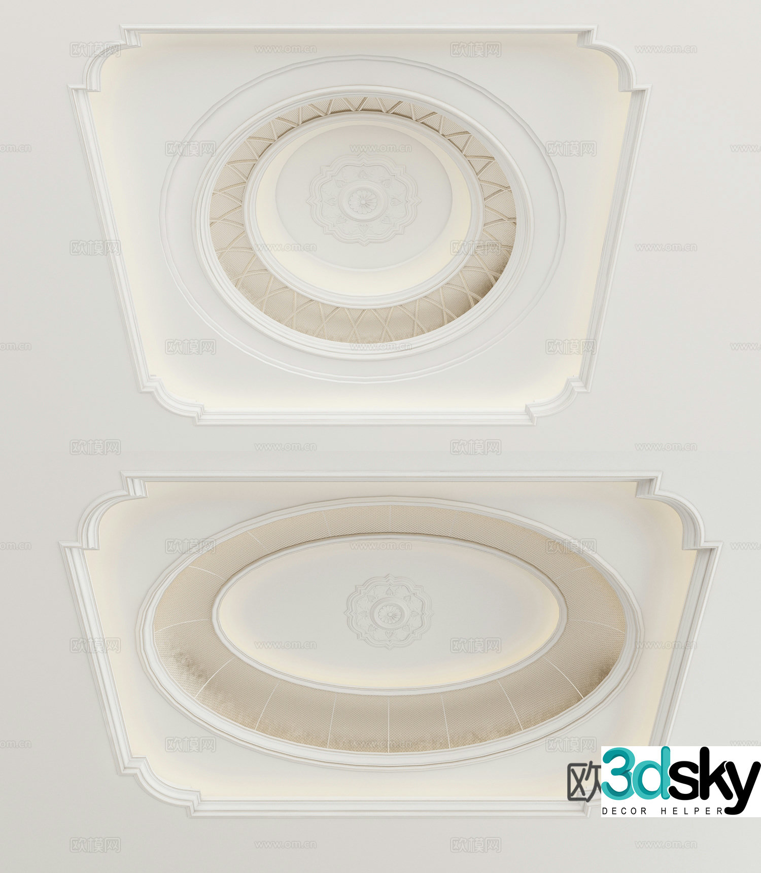 European style ceiling 3D model