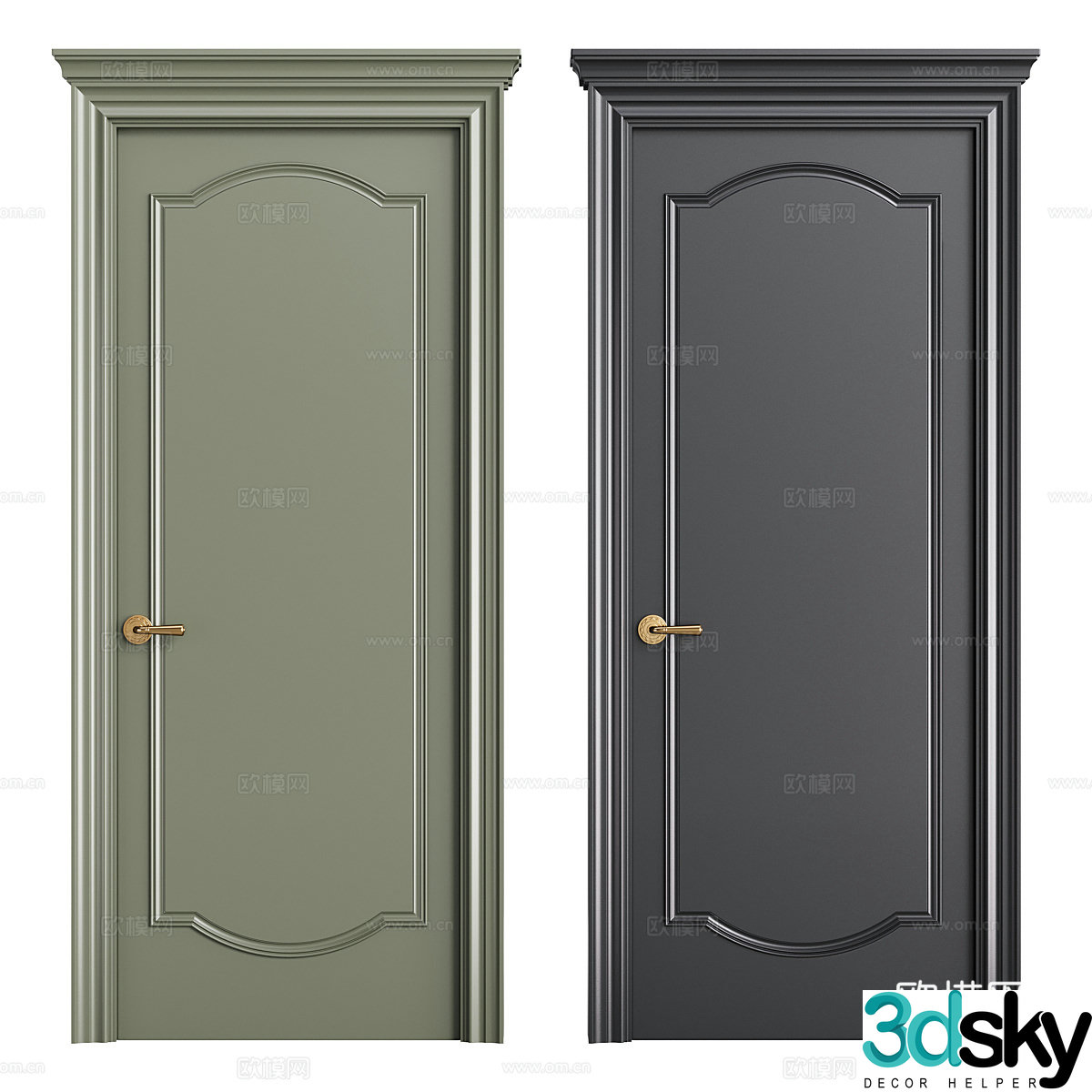 French suit door 3d model