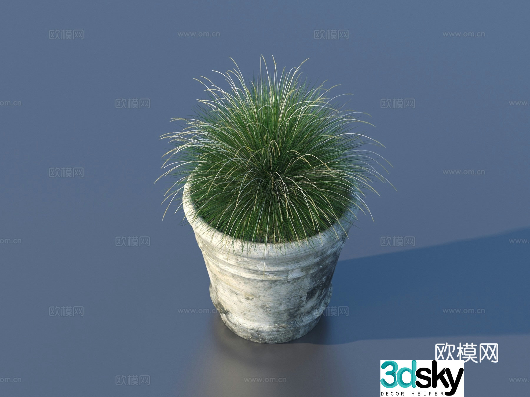 Flower pot pot green plants plant 3d model