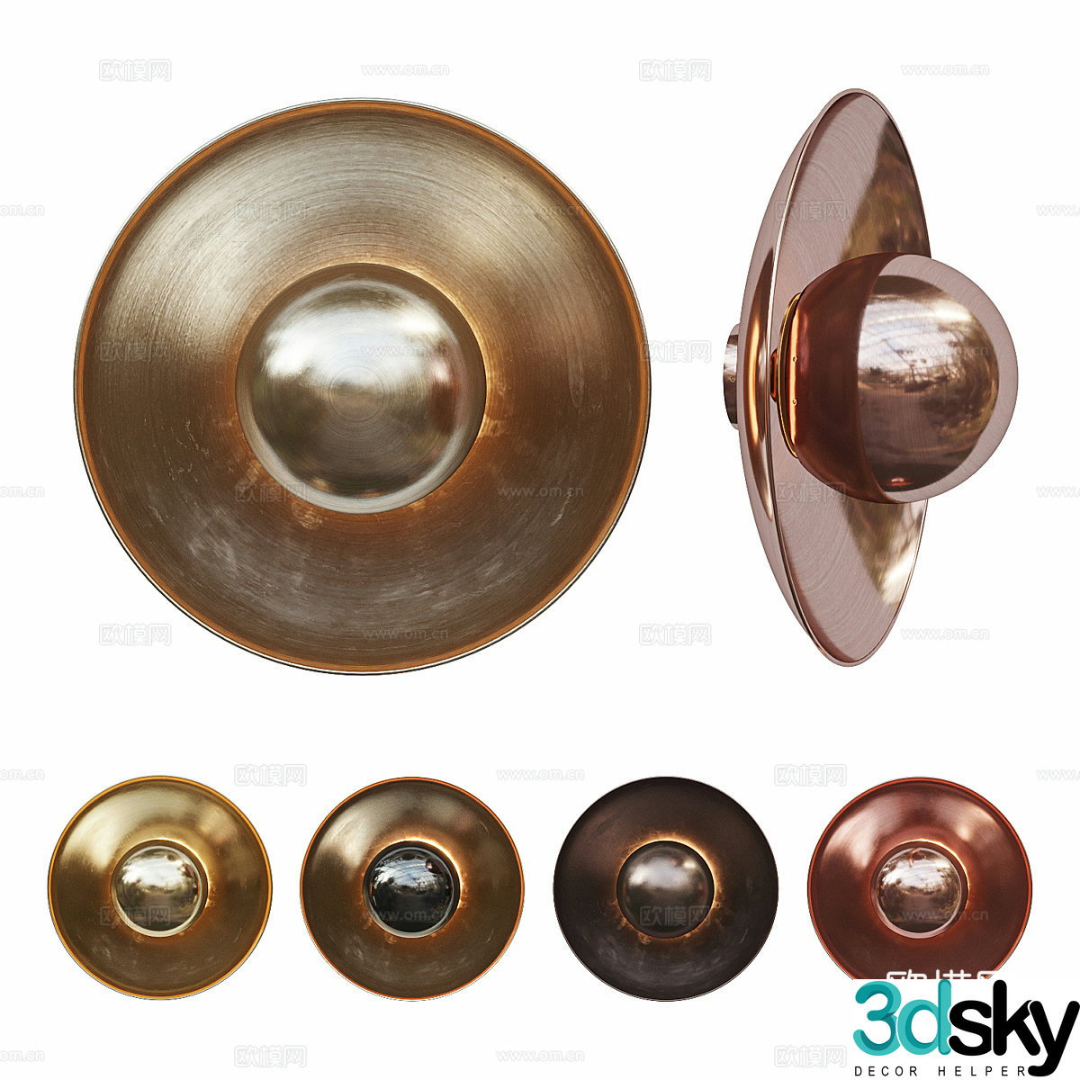 New Chinese metal wall lamp 3D model