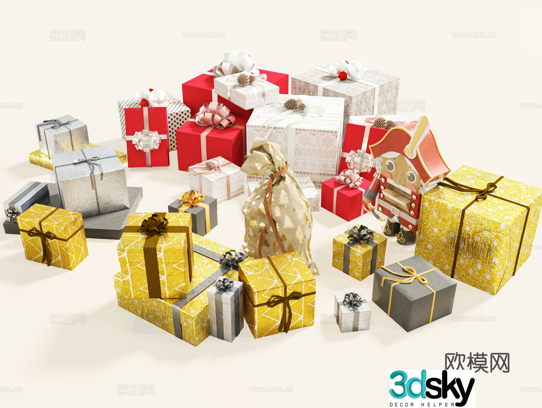 Modern Gift Box Gift Box Gift Box Ornaments Gift Christmas Gifts Heap Packaging 3d Model