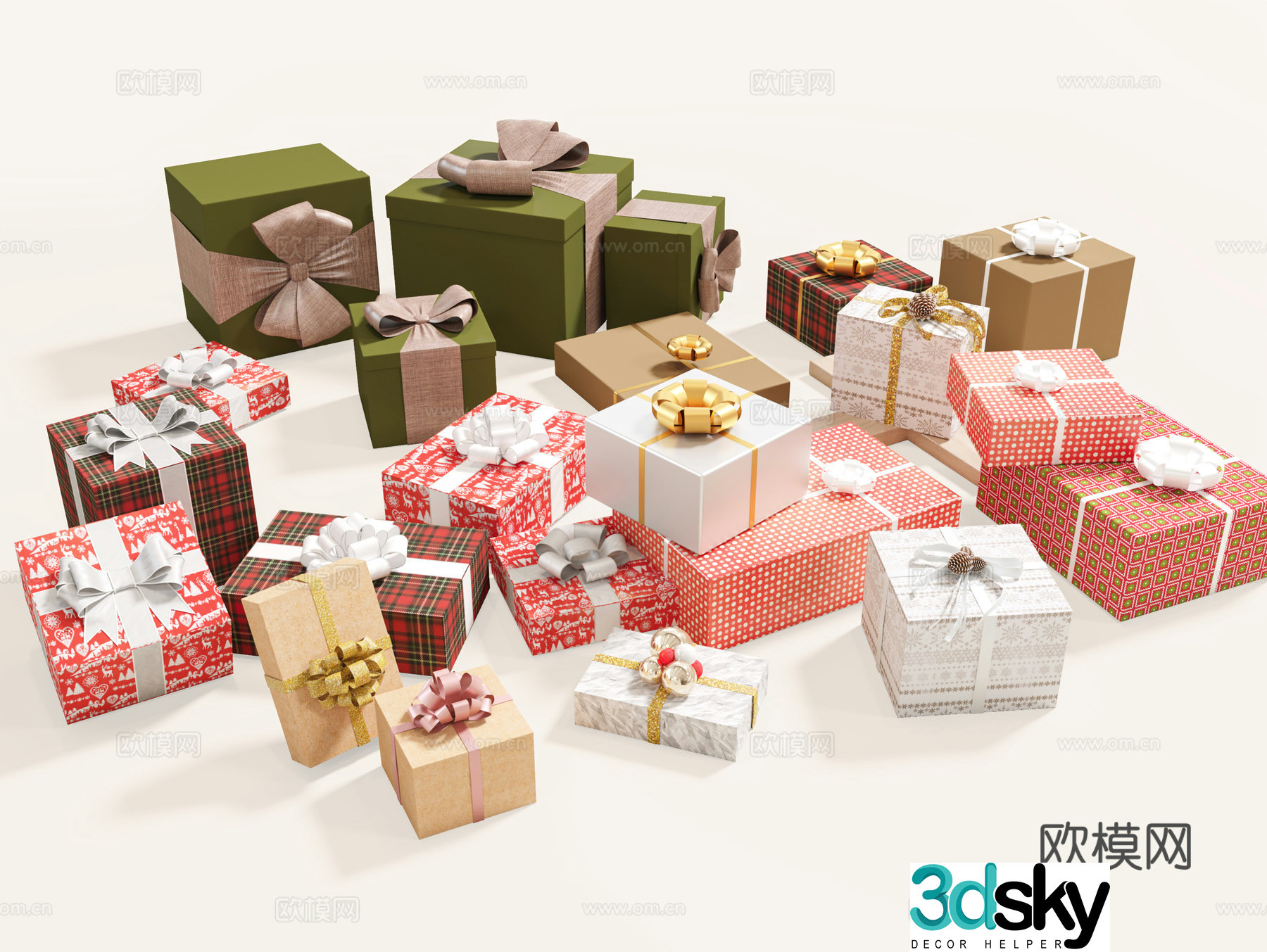 Modern Gift Box Gift Box Gift Box Ornaments Gift Christmas Gifts Heap Packaging 3d Model