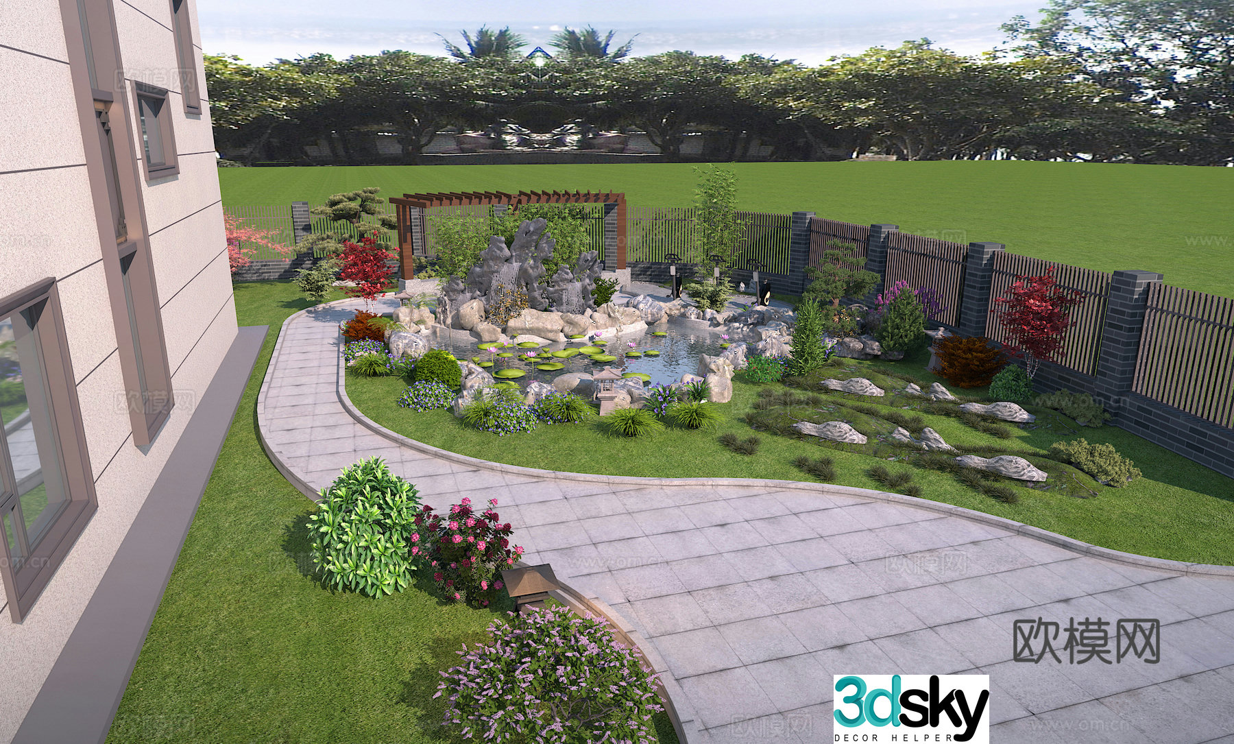Chinese Garden Suzhou Garden Ancient Pavilion Pocket Park Small Recreation Garden Chinese Courtyard Fence 3D Model