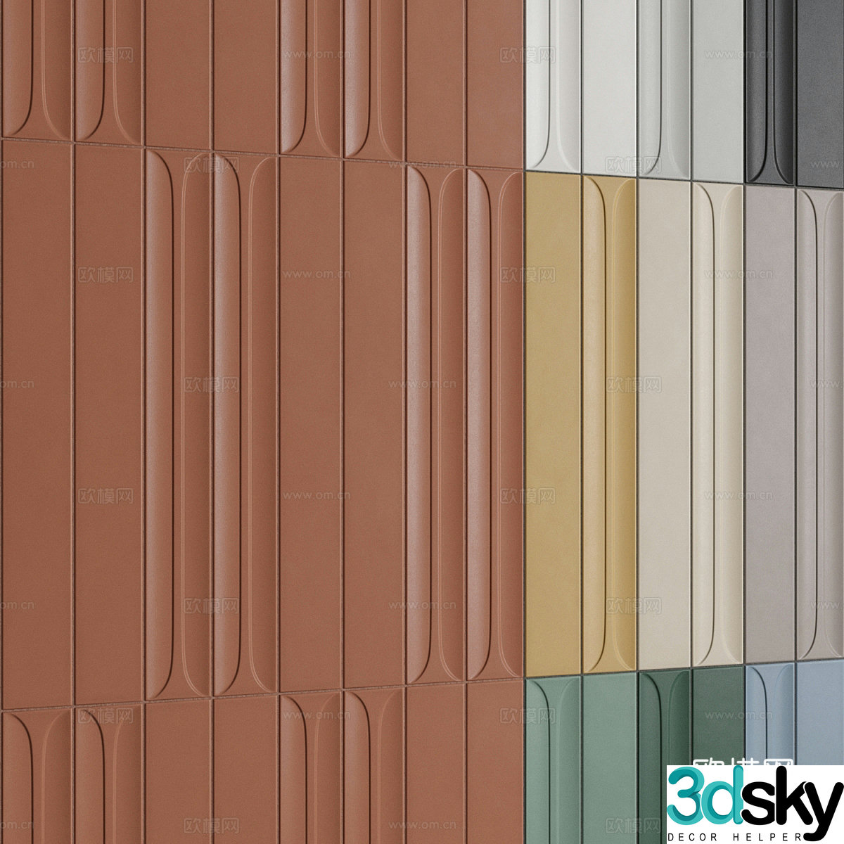 3d model of floor tiles