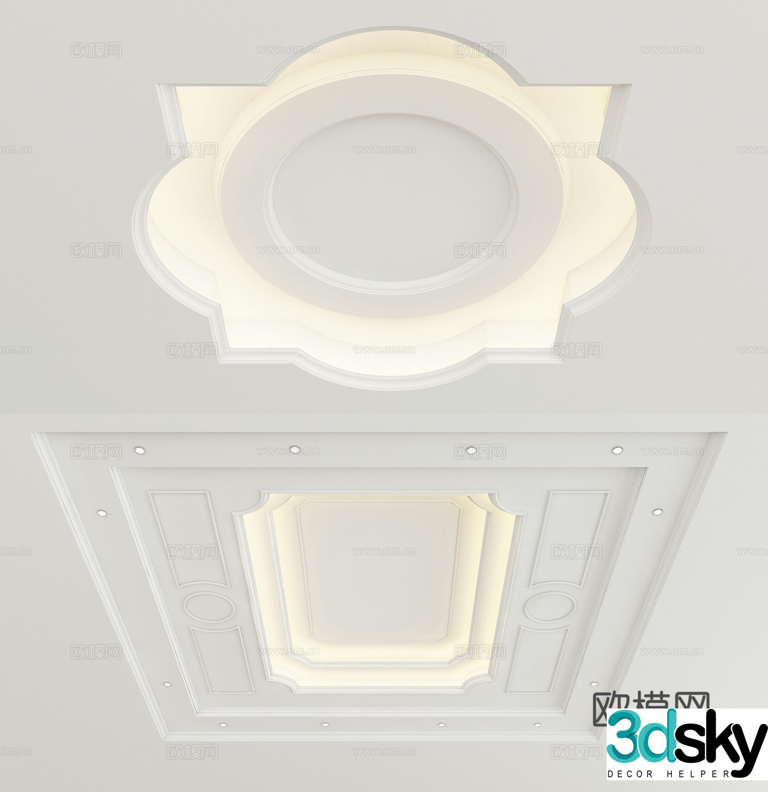 European style ceiling 3D model