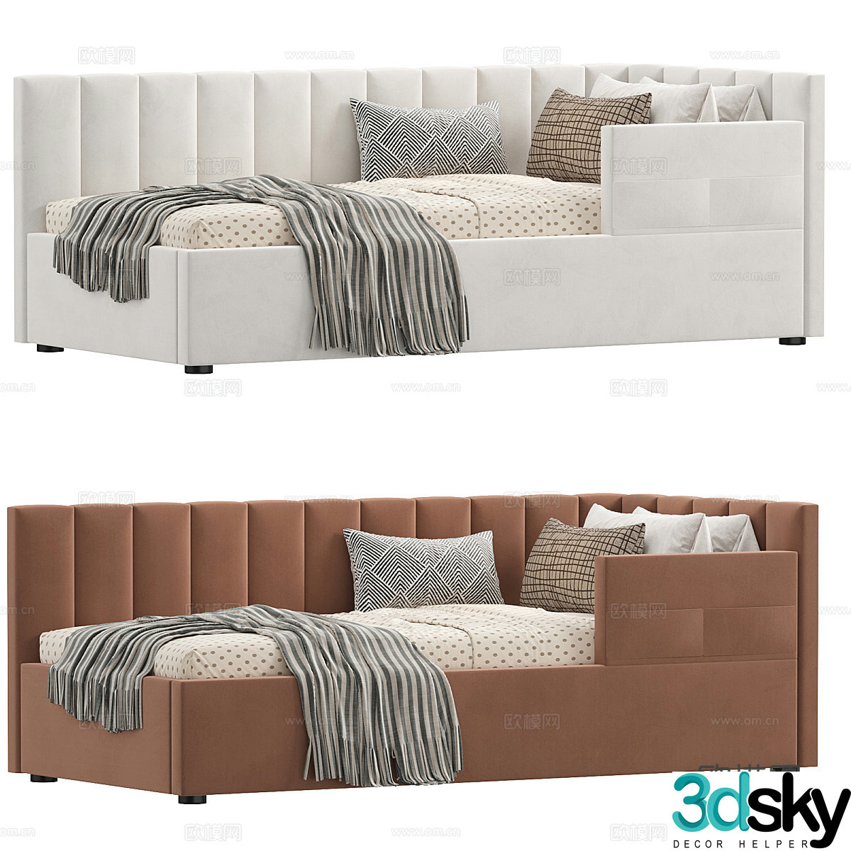 New Chinese style children’s bed sofa bed 3d model