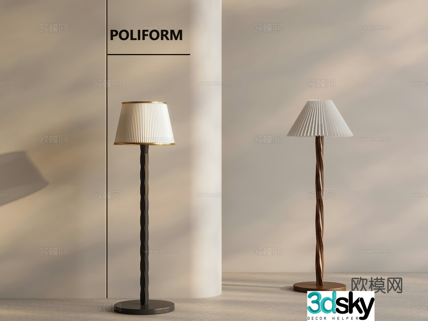 French floor lamp retro floor lamp Chinese retro floor lamp French retro floor lamp 3d model
