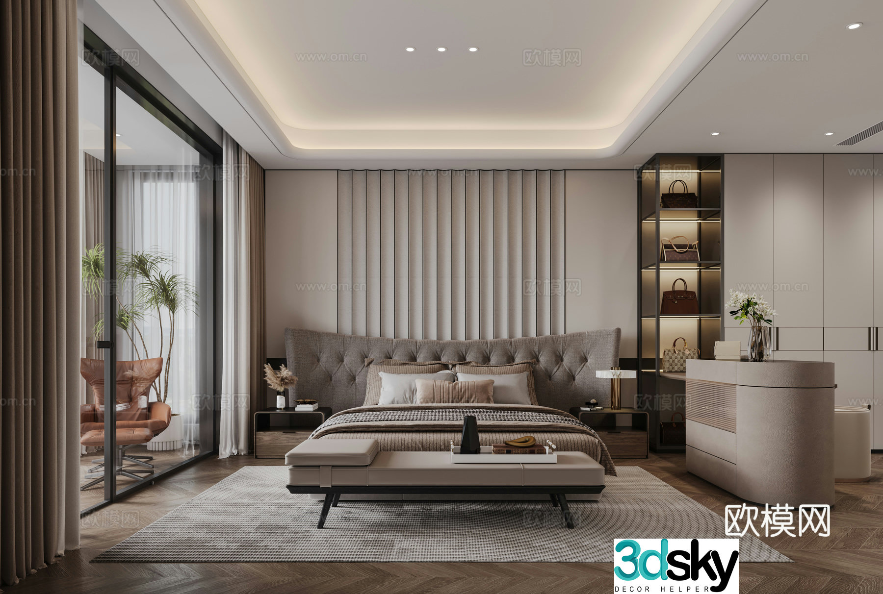 Modern bedroom Daoheng design 3d model