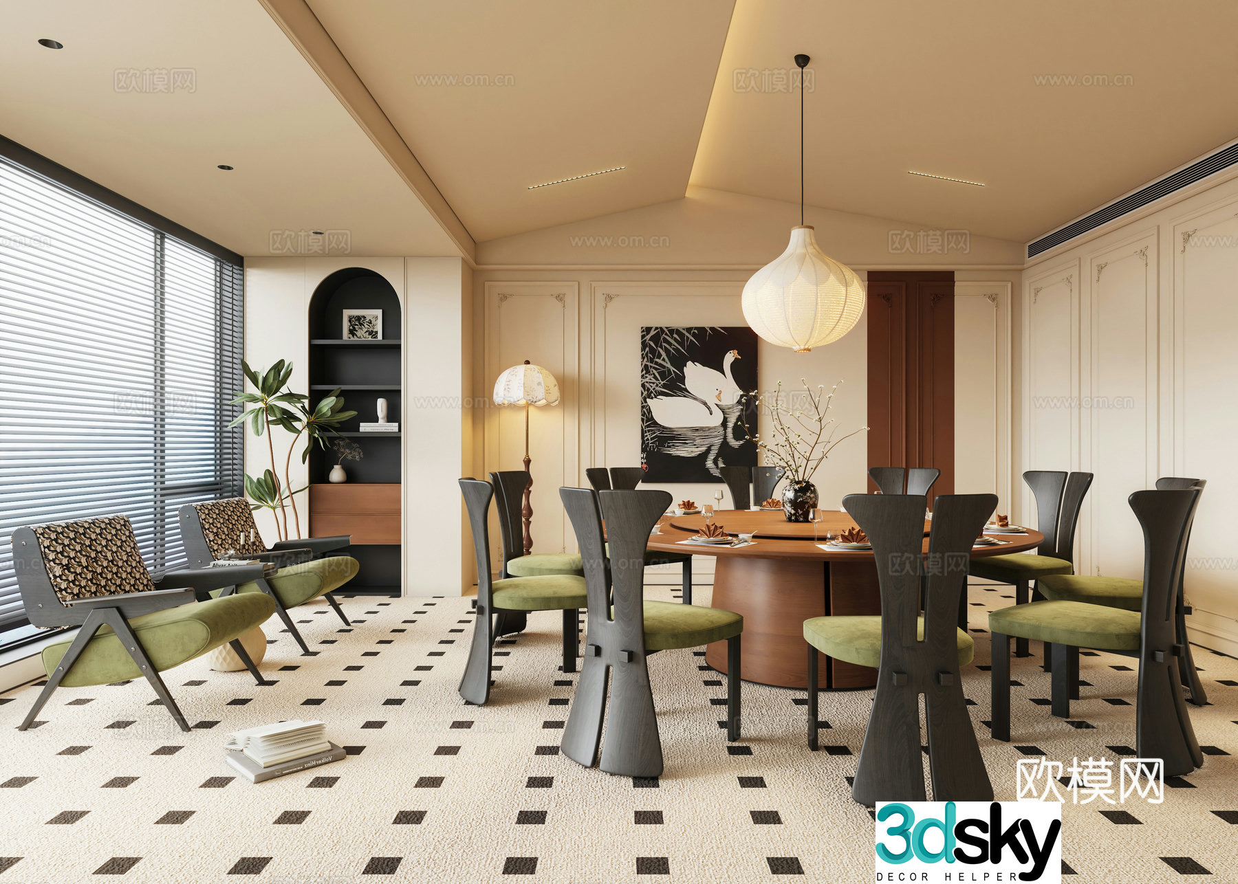 French medieval style private room 3D model