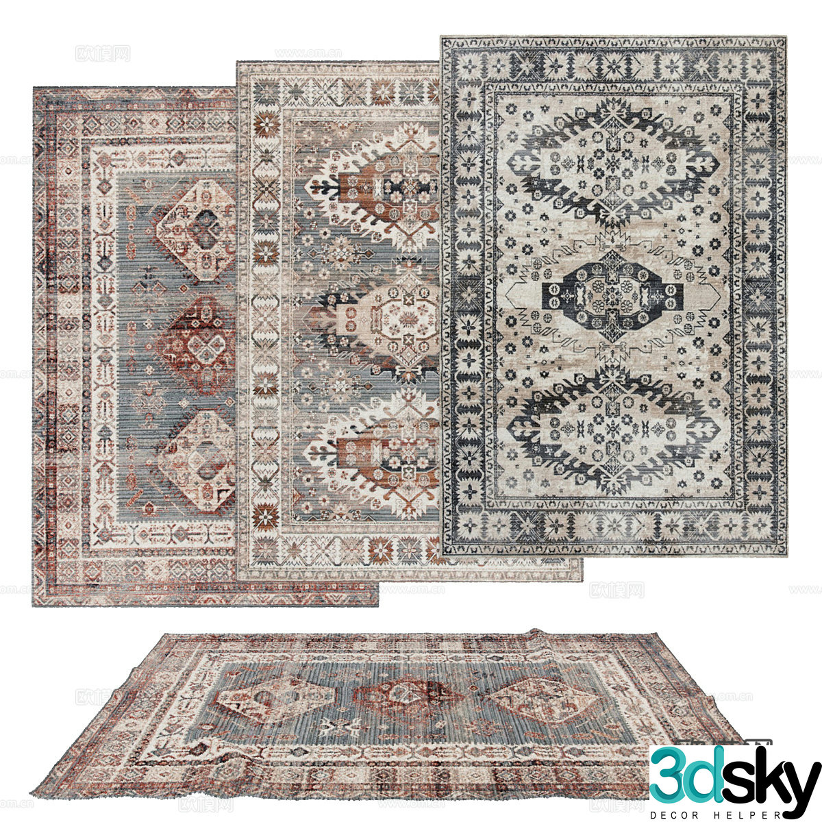 Square carpet 3d model