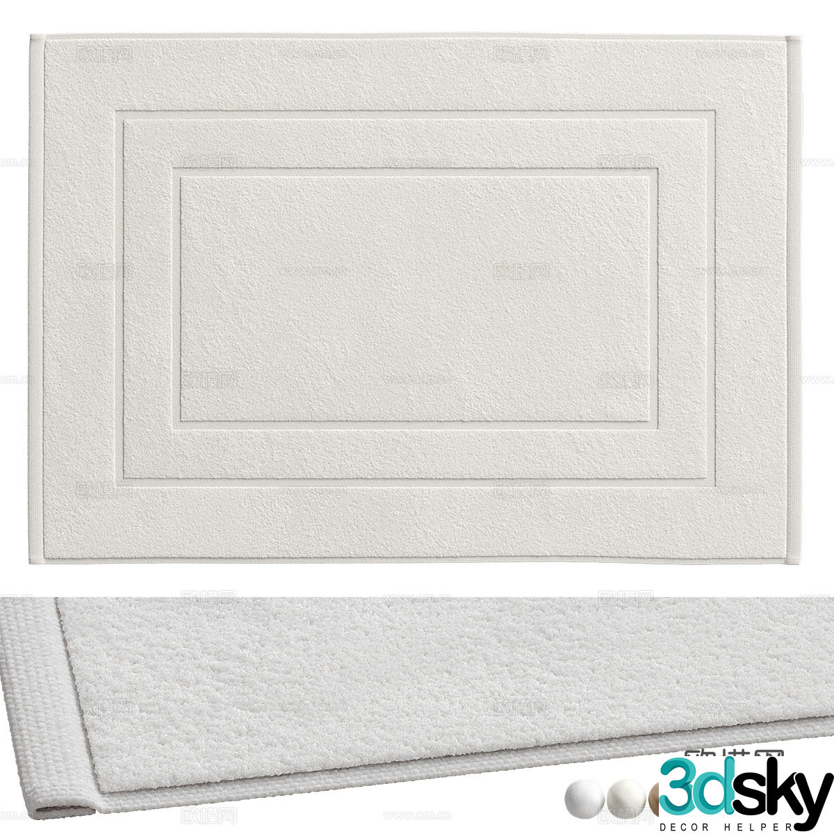 Square carpet 3d model