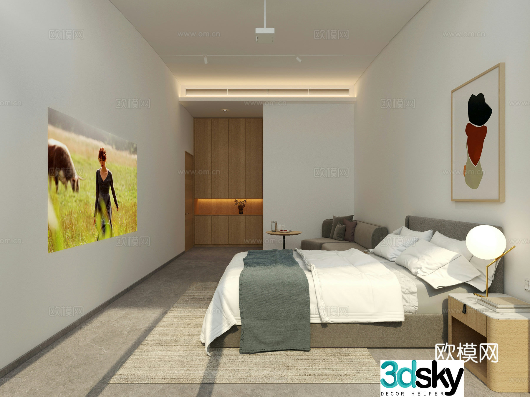 Modern bedroom 3d model