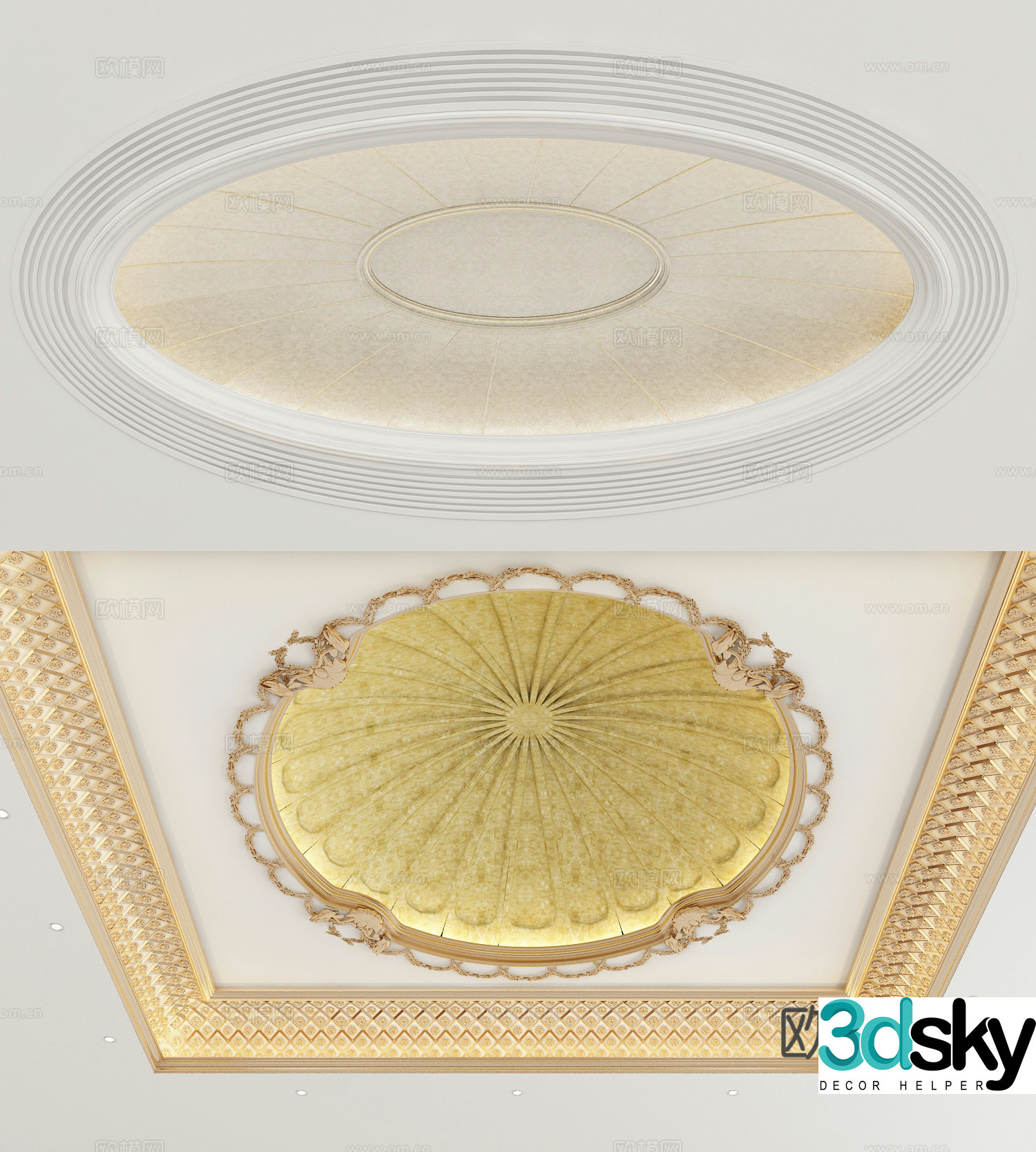 European style ceiling 3D model