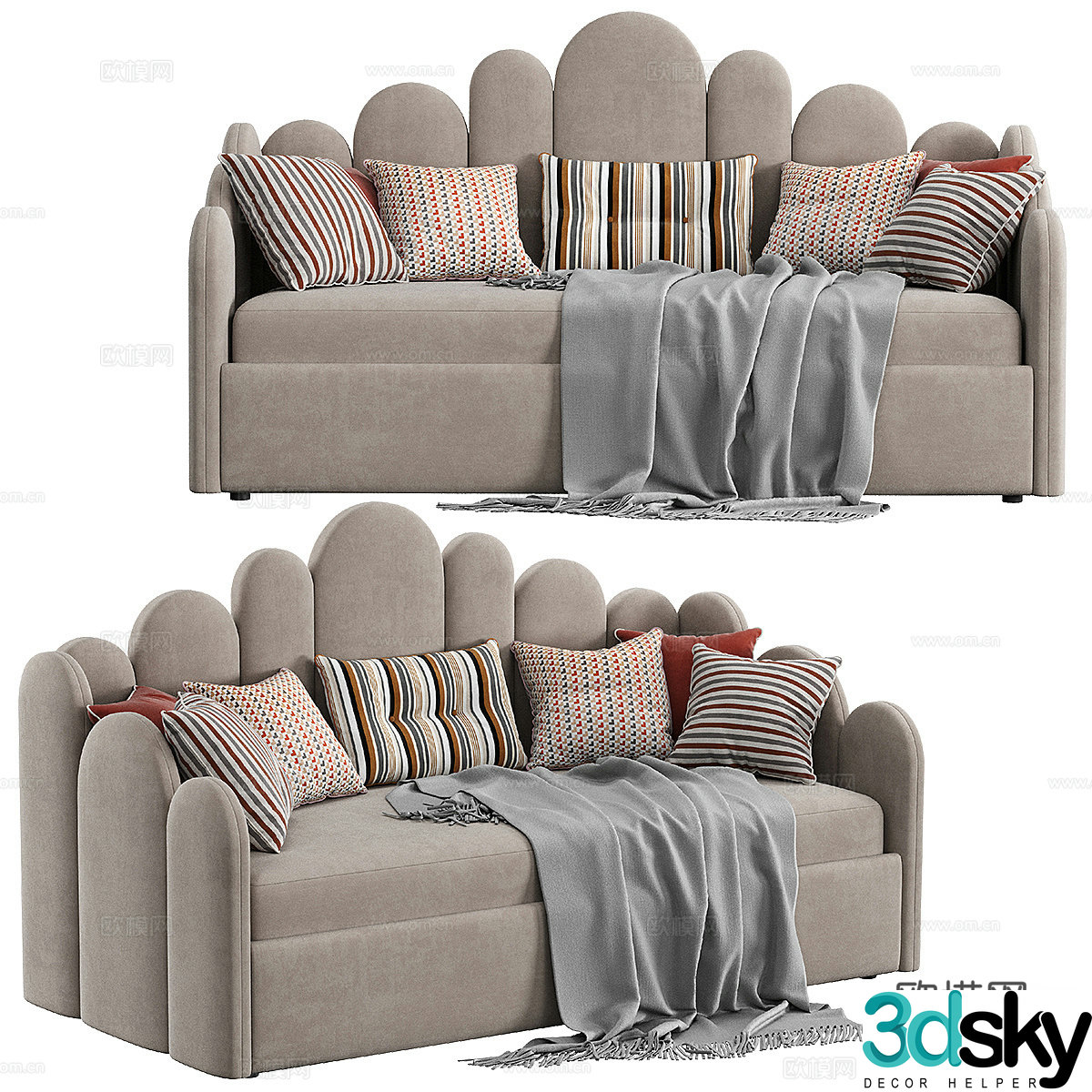 New Chinese children’s sofa bed 3D model