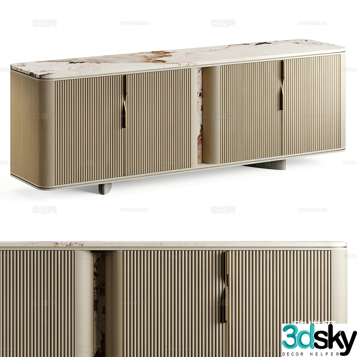 New Chinese TV cabinet 3D model