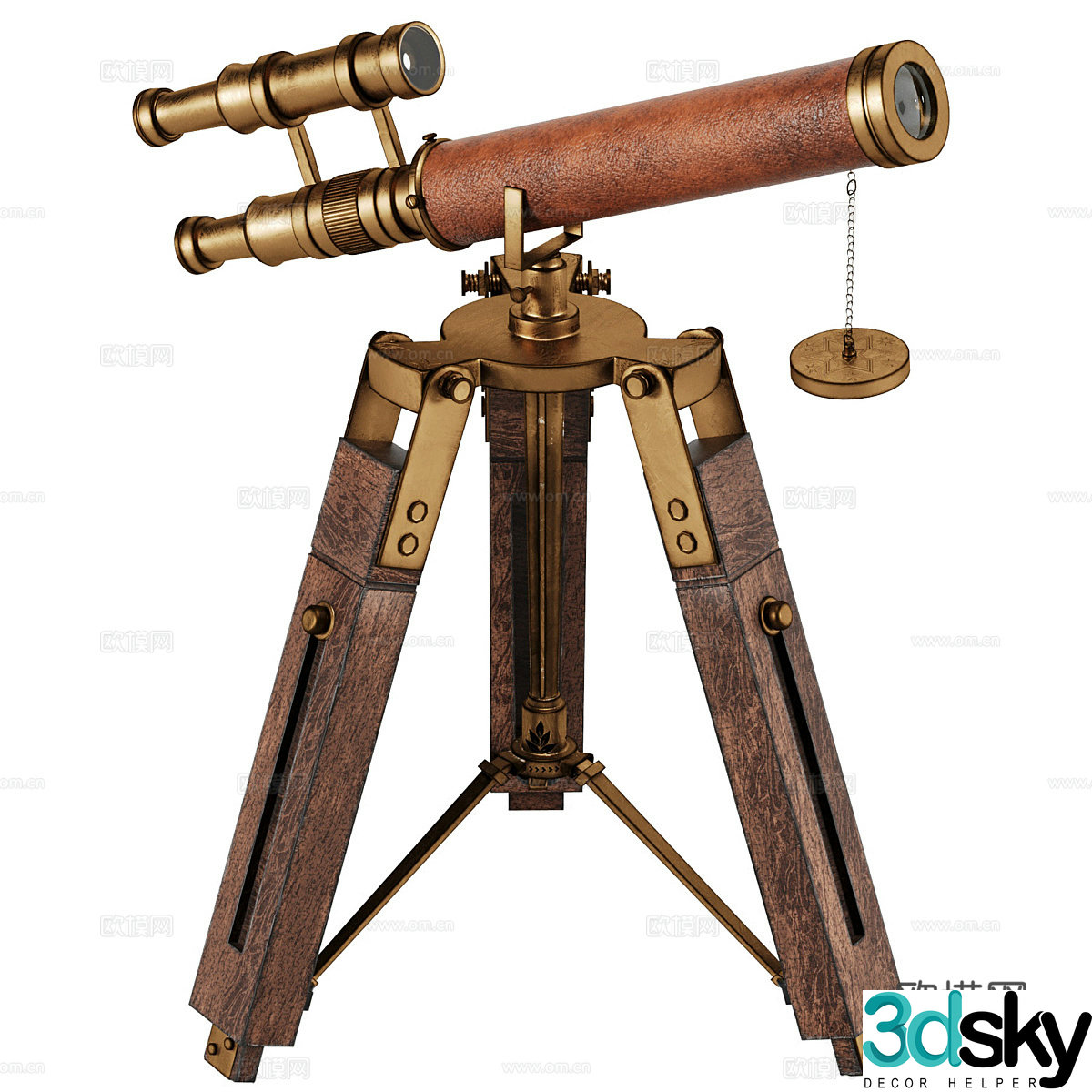 Astronomical telescope 3D model