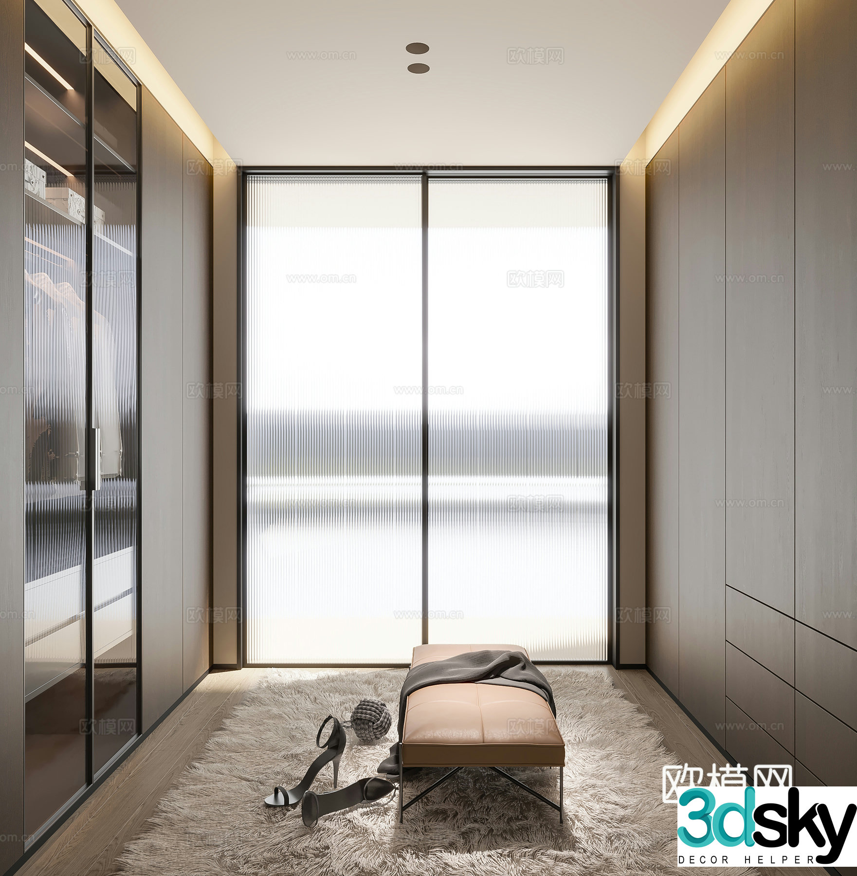 Modern cloakroom 3d model