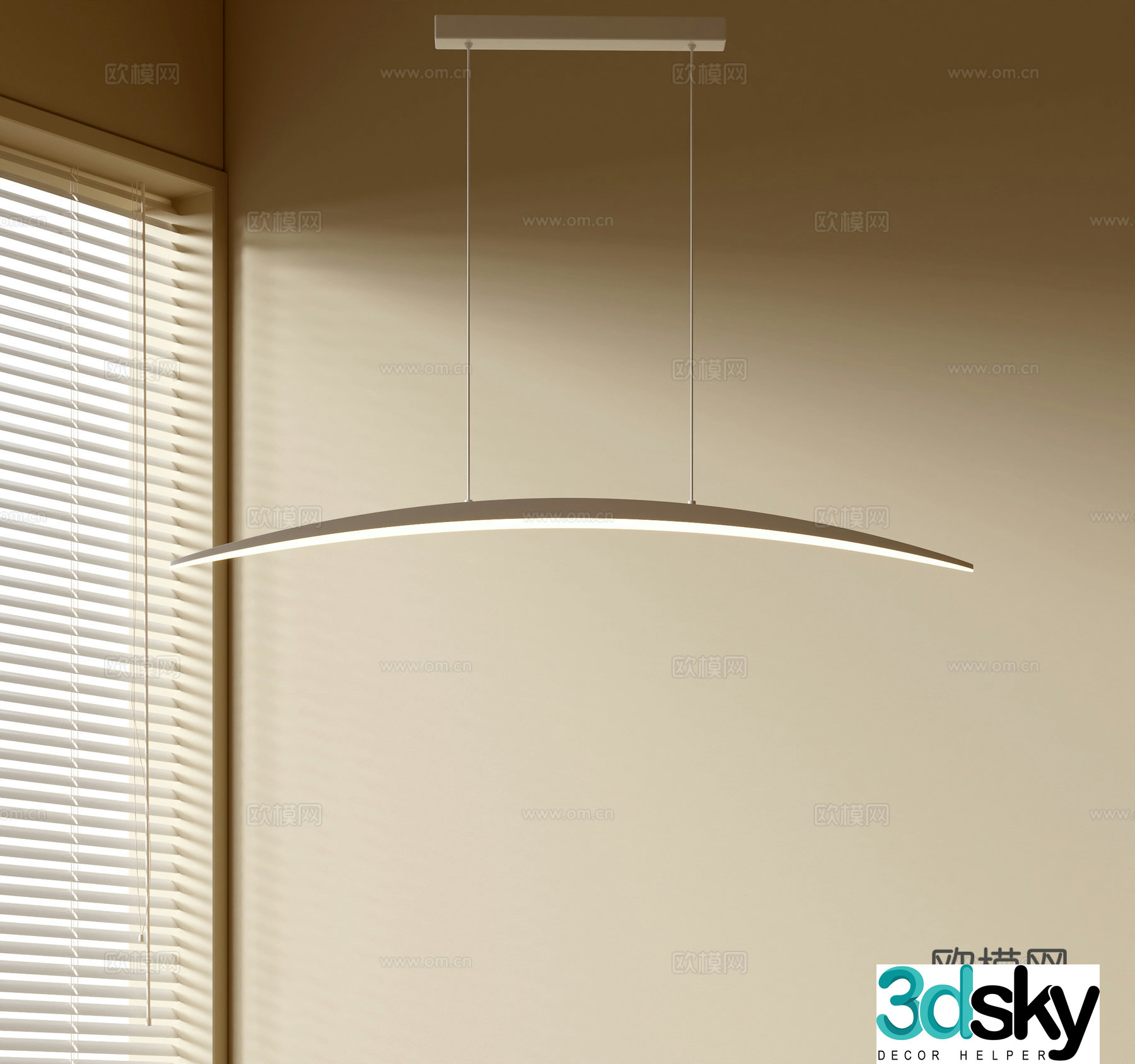 Modern simple chandeliers Nordic style chandeliers Mediterranean style chandeliers Study lamp combination Restaurant lamp 3D model
