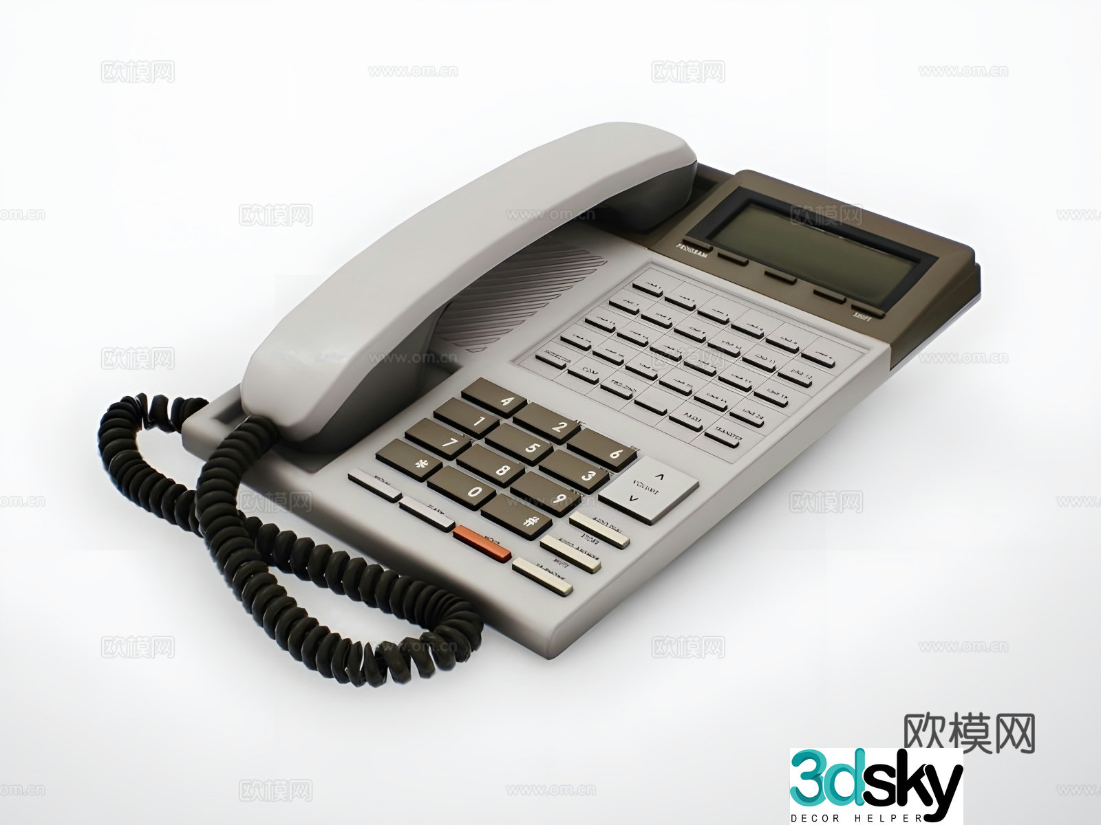 Old office phone 3D model